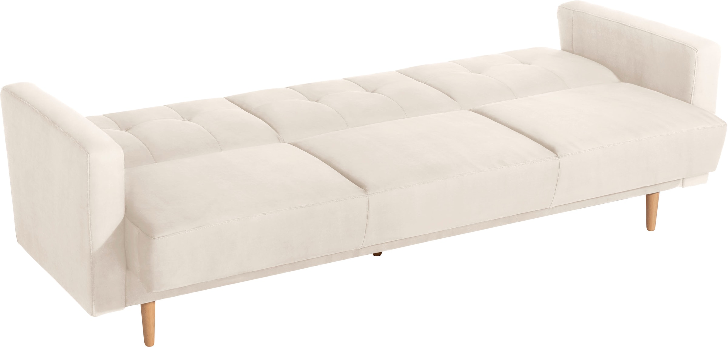 Max Winzer® 3-Sitzer »Jesper Kippcouch mit komfortablem Federkern, klassisch und modern«, Schlafsofa mit Knopfheftung im Rücken, inklusive Bettkasten