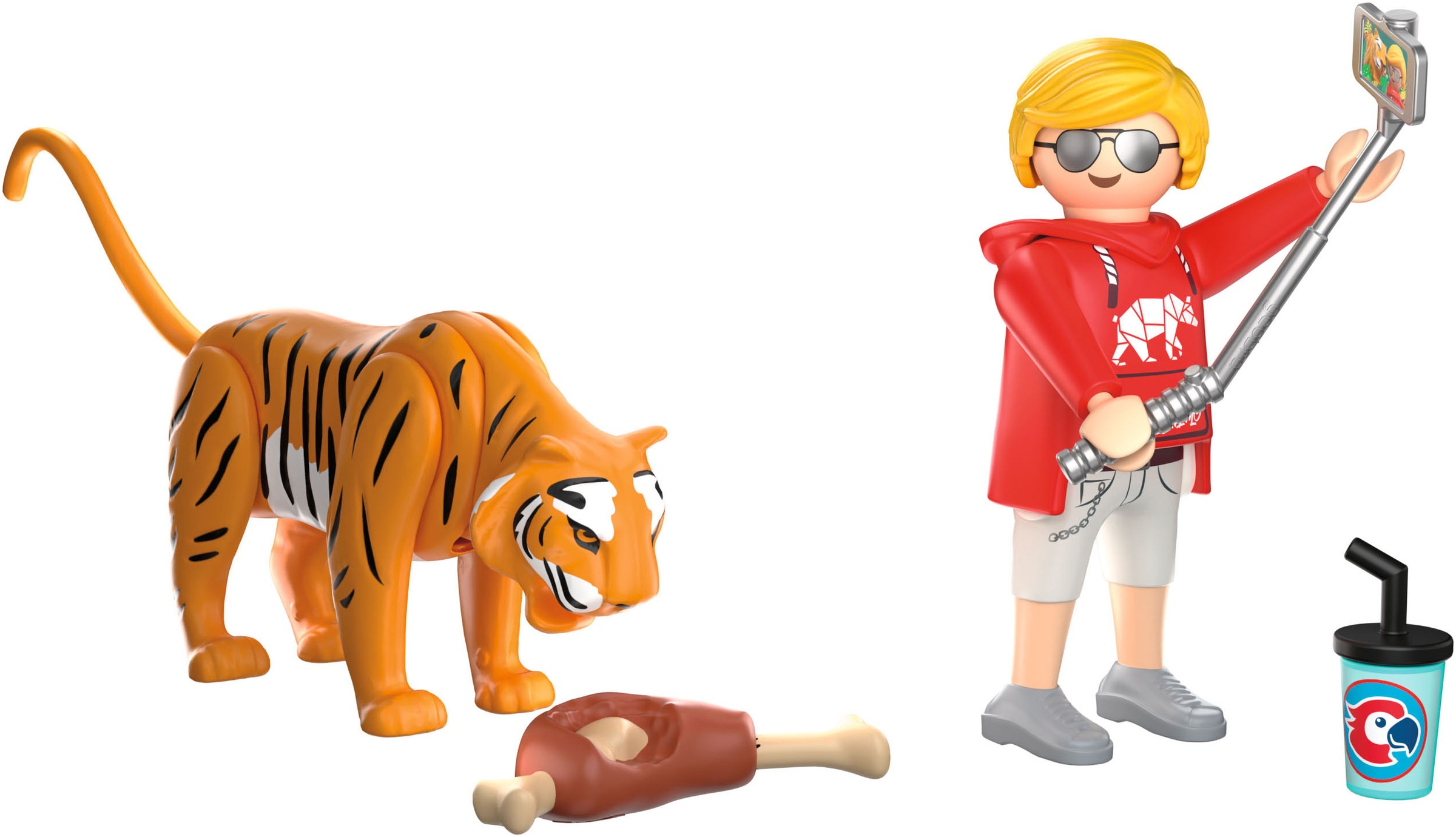 Playmobil® Jeu de construction »Zoo: Tiger und Besucher (72089), Animals & Friends« Made in Europe