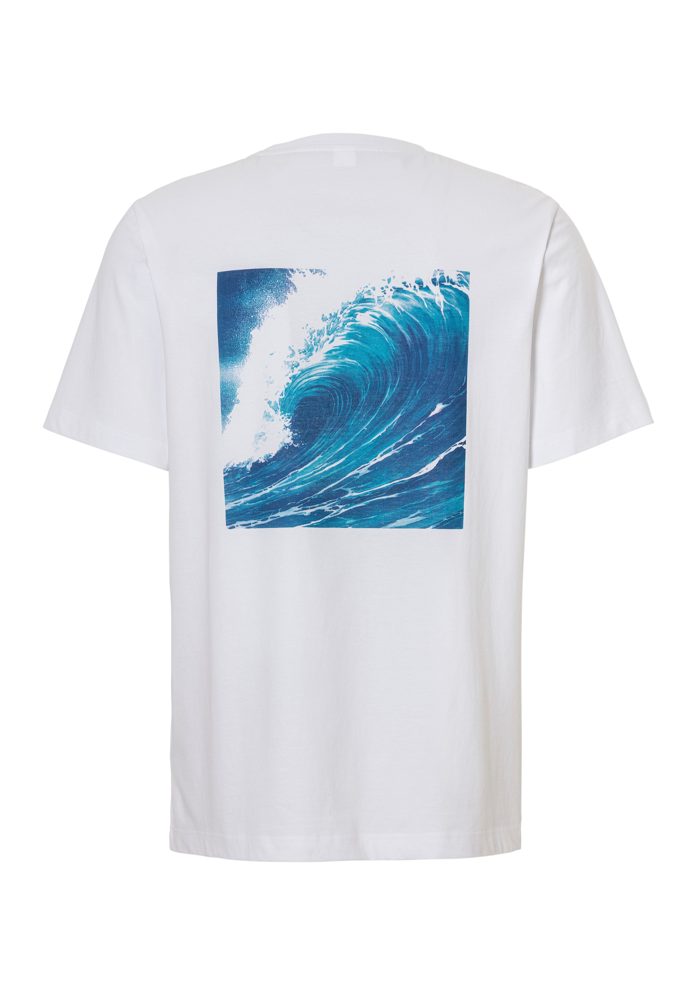 John Devin T-Shirt »mit grossem Rückendruck,«, Regular Fit, Kurzarm, Freizeitshirt, Rundhals, Print, reine Baumwolle