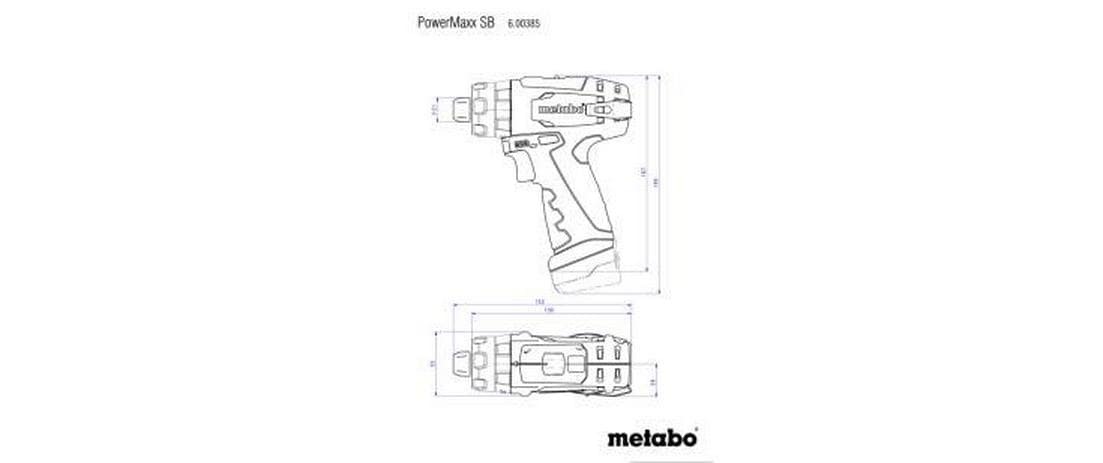 metabo Akku-Bohrschrauber »PowerMaxx SB Basic Set 2 x 2.0 Ah«
