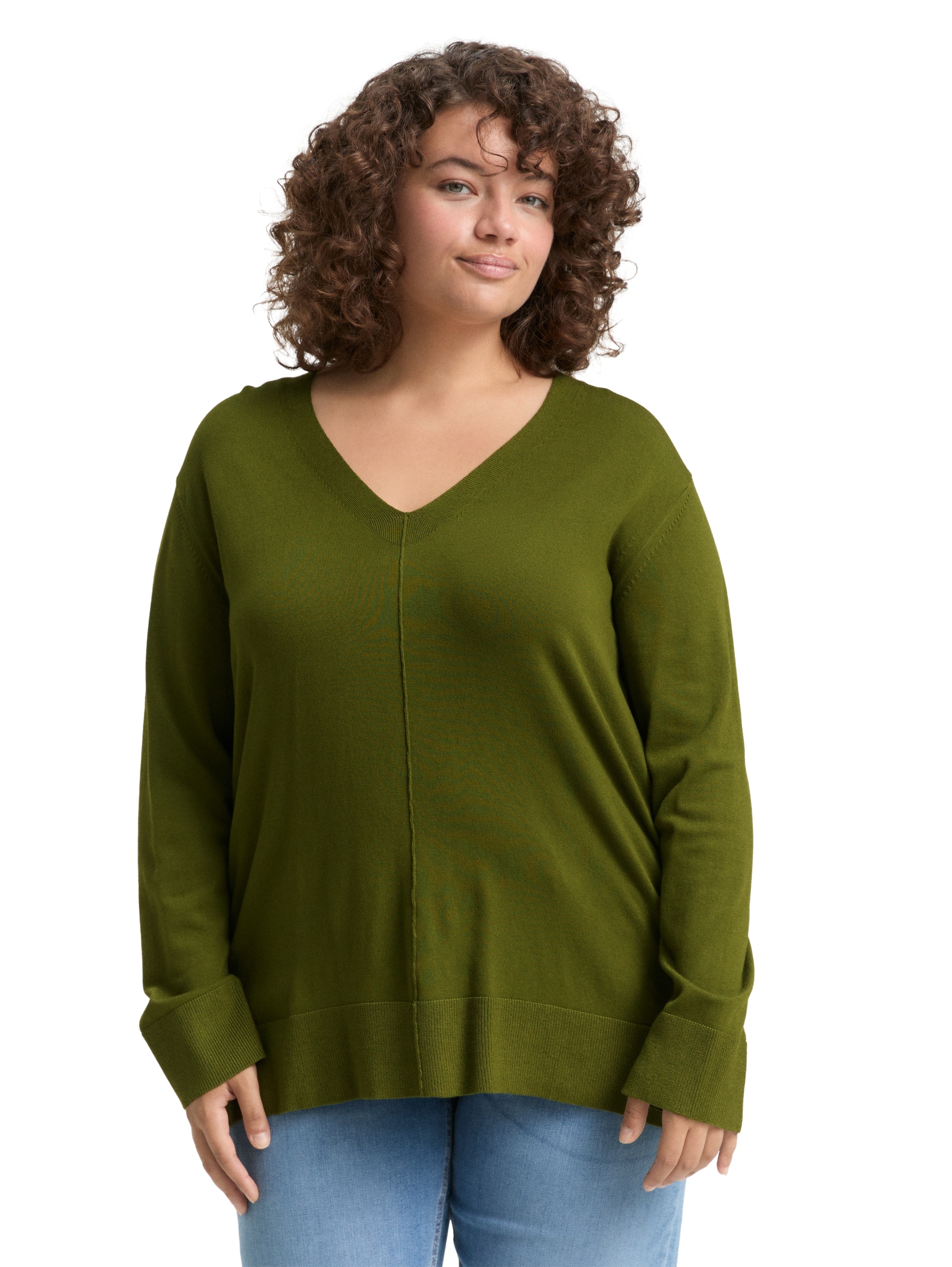 Image of TOM TAILOR PLUS Strickpullover mit Ziernaht