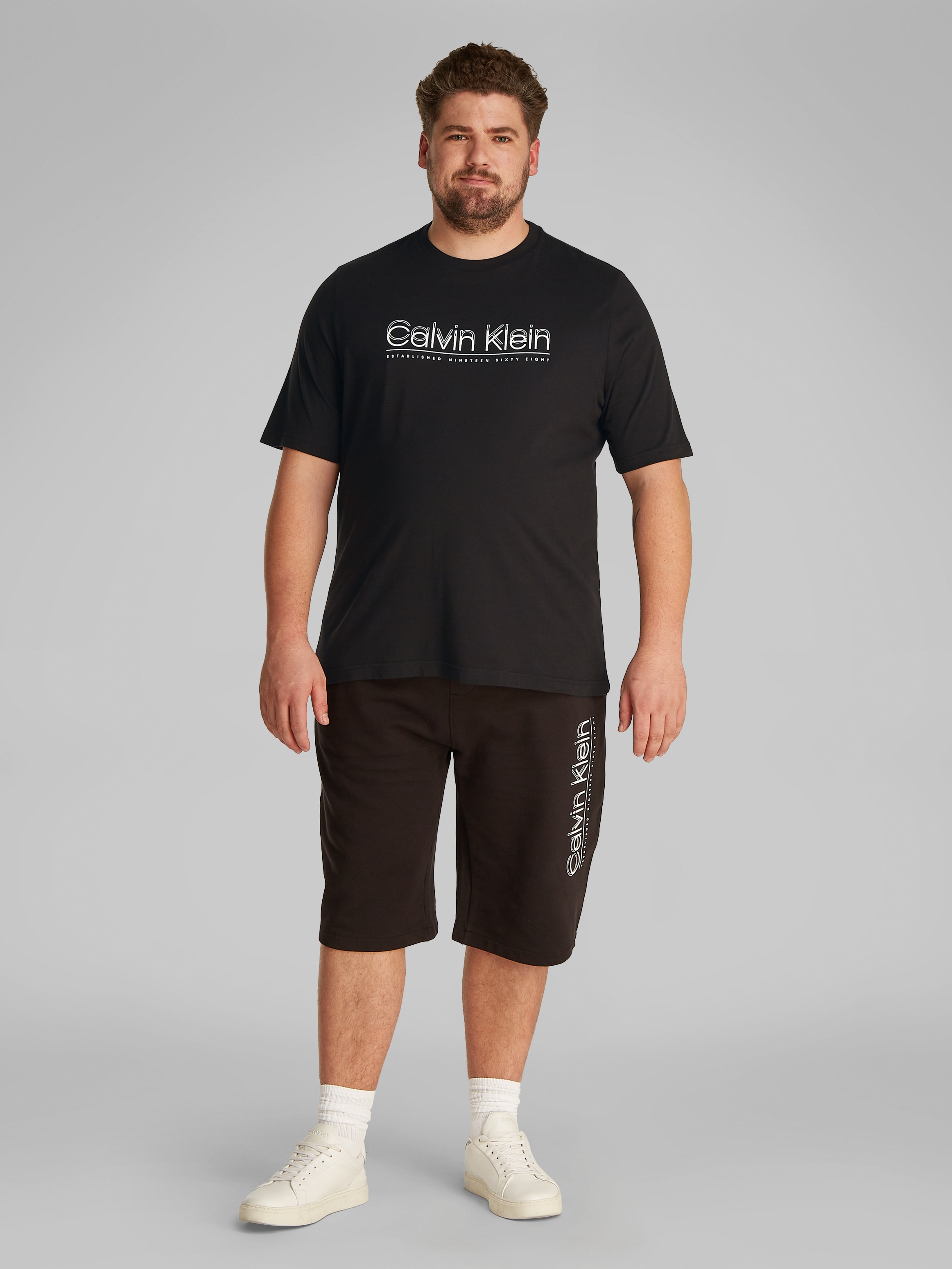 Calvin Klein Big&Tall T-Shirt »BT_CP-DOUBLE LOGO T-SHIRT«, in grossen Grössen