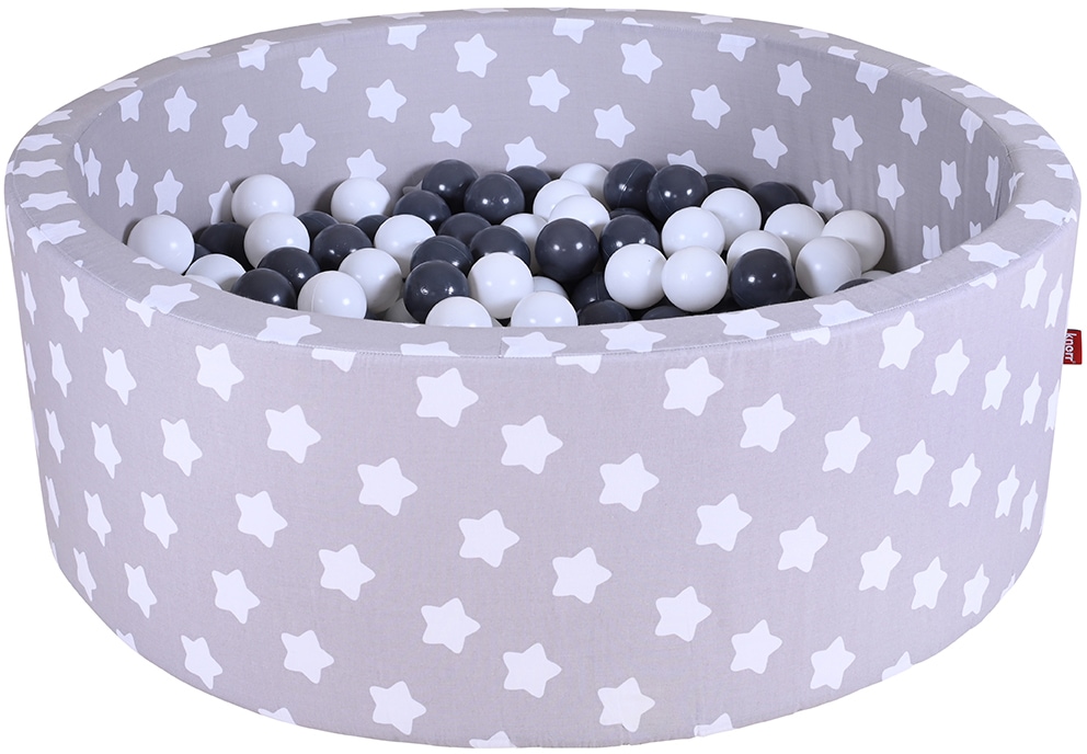 Image of Knorrtoys® Bällebad »Soft, Grey White Stars«, mit 300 Bällen Grey/creme; Made in Europe bei Ackermann Versand Schweiz