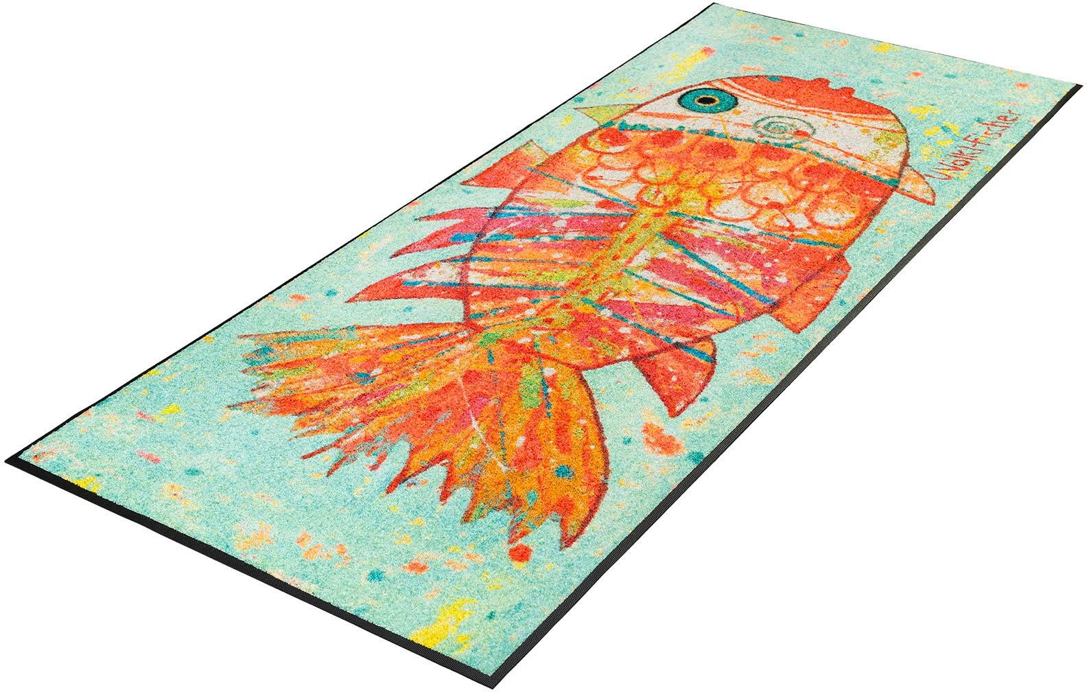 Image of wash+dry by Kleen-Tex Läufer »Funky Fish«, rechteckig, 7 mm Höhe, Schmutzfangläufer, rutschhemmend, In- und Outdoor geeignet, waschbar, ideal in Diele & Flur bei Ackermann Versand Schweiz
