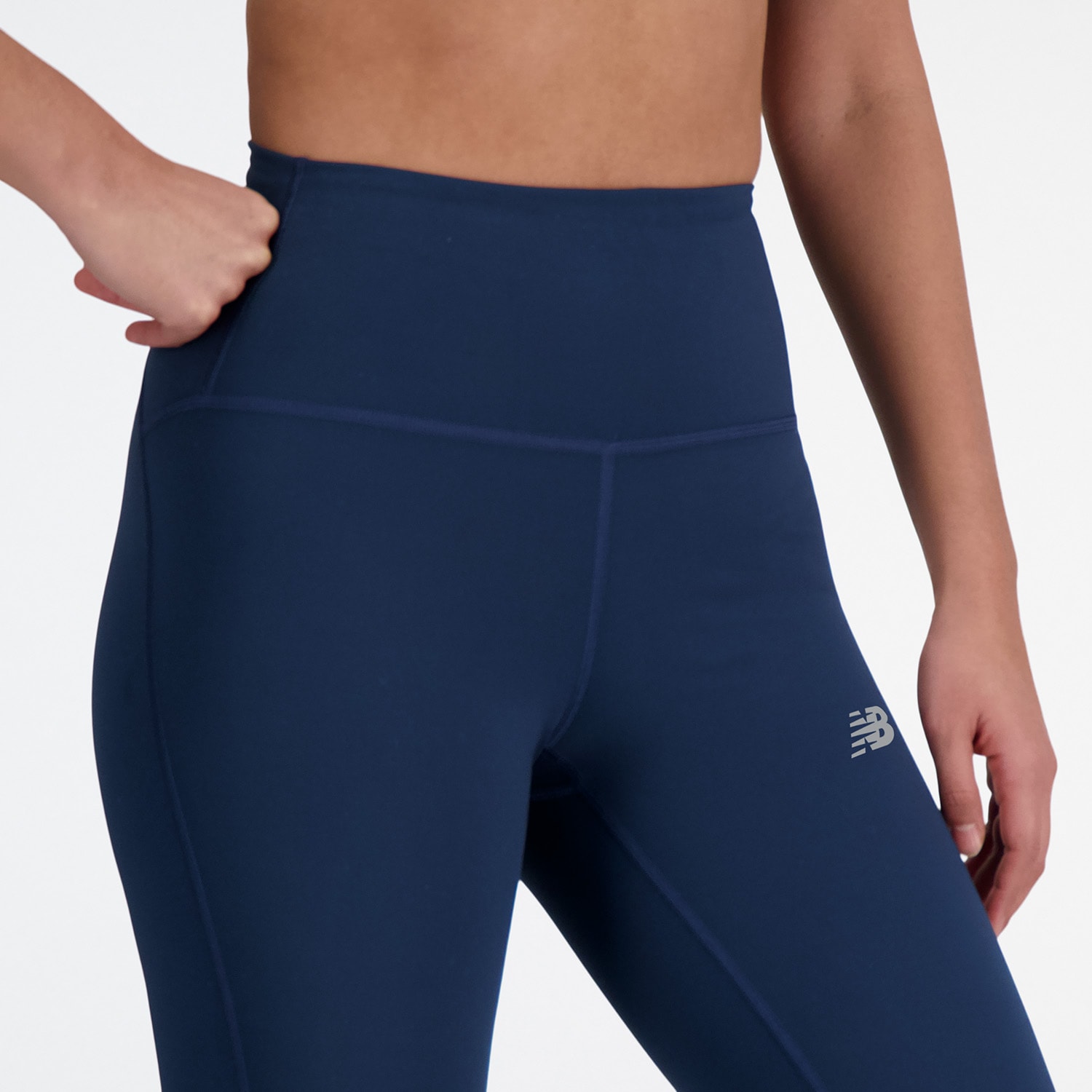 New Balance Lauftights »Sleek High Rise Legging 27"«, mit Label