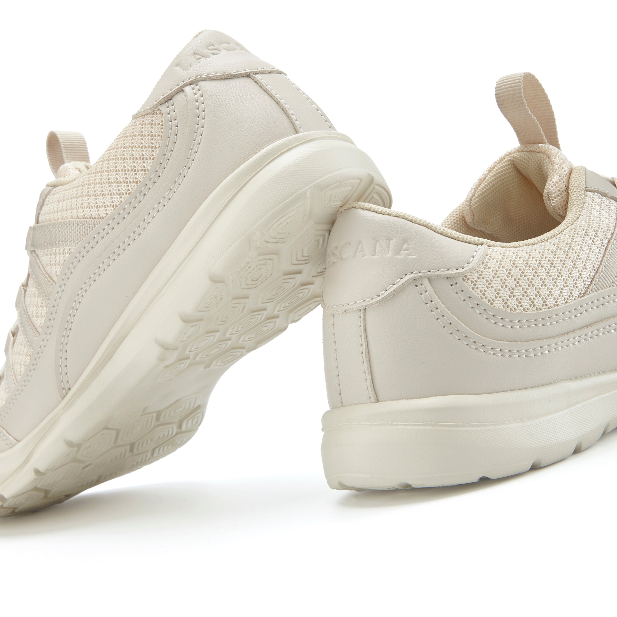 LASCANA Sneaker »Freizeitschuh, Halbschuh,«, zum Reinschlüpfen mit elastischen Schnürbändern VEGAN