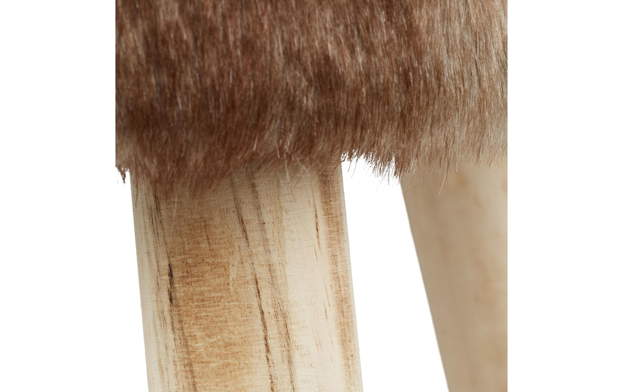 relaxdays Hocker »42 x 33 cm« Sitzhocker mit Fell