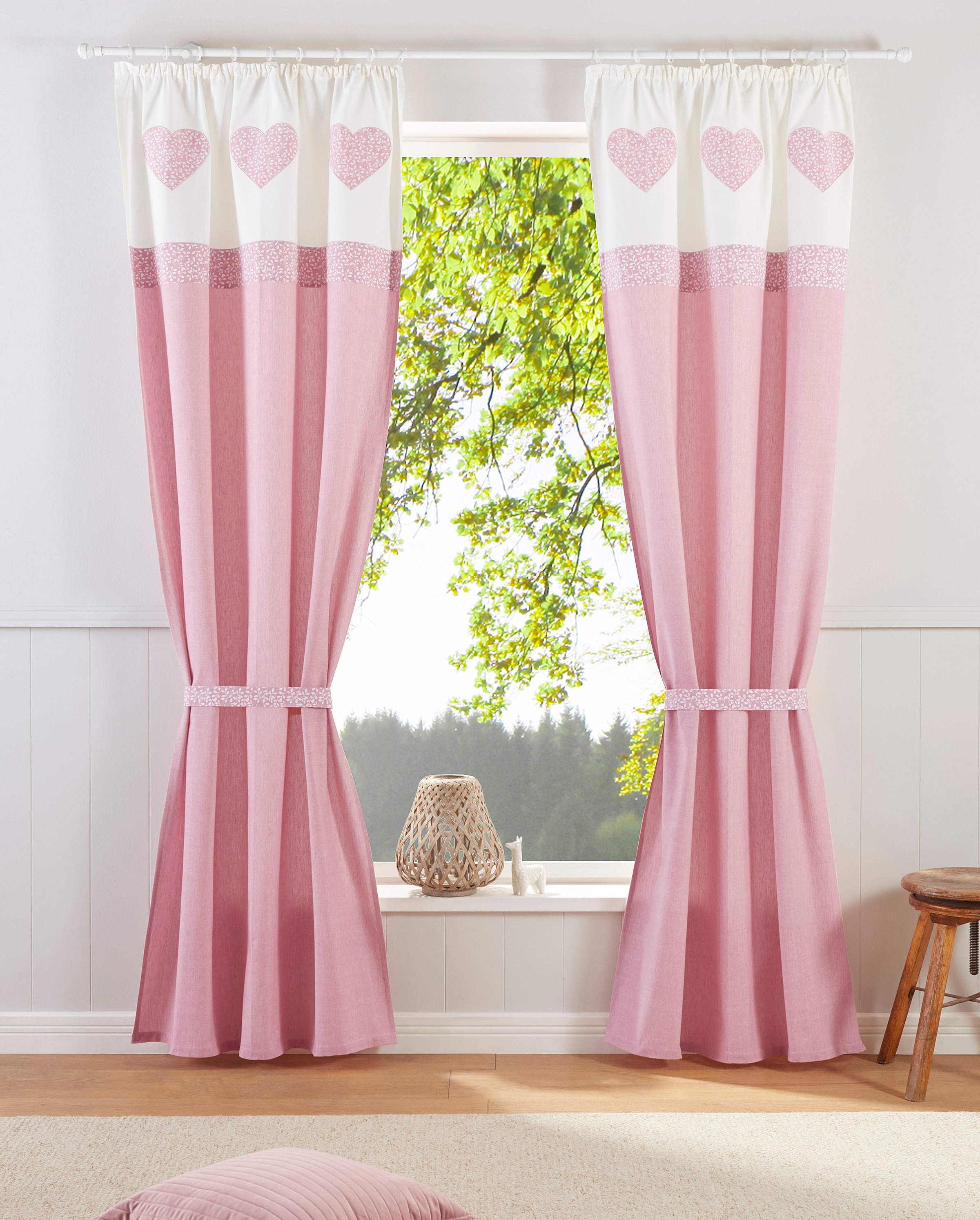 Image of Home affaire Gardine »Herz Spitze«, (1 St.), blickdicht, reine Baumwolle bei Ackermann Versand Schweiz