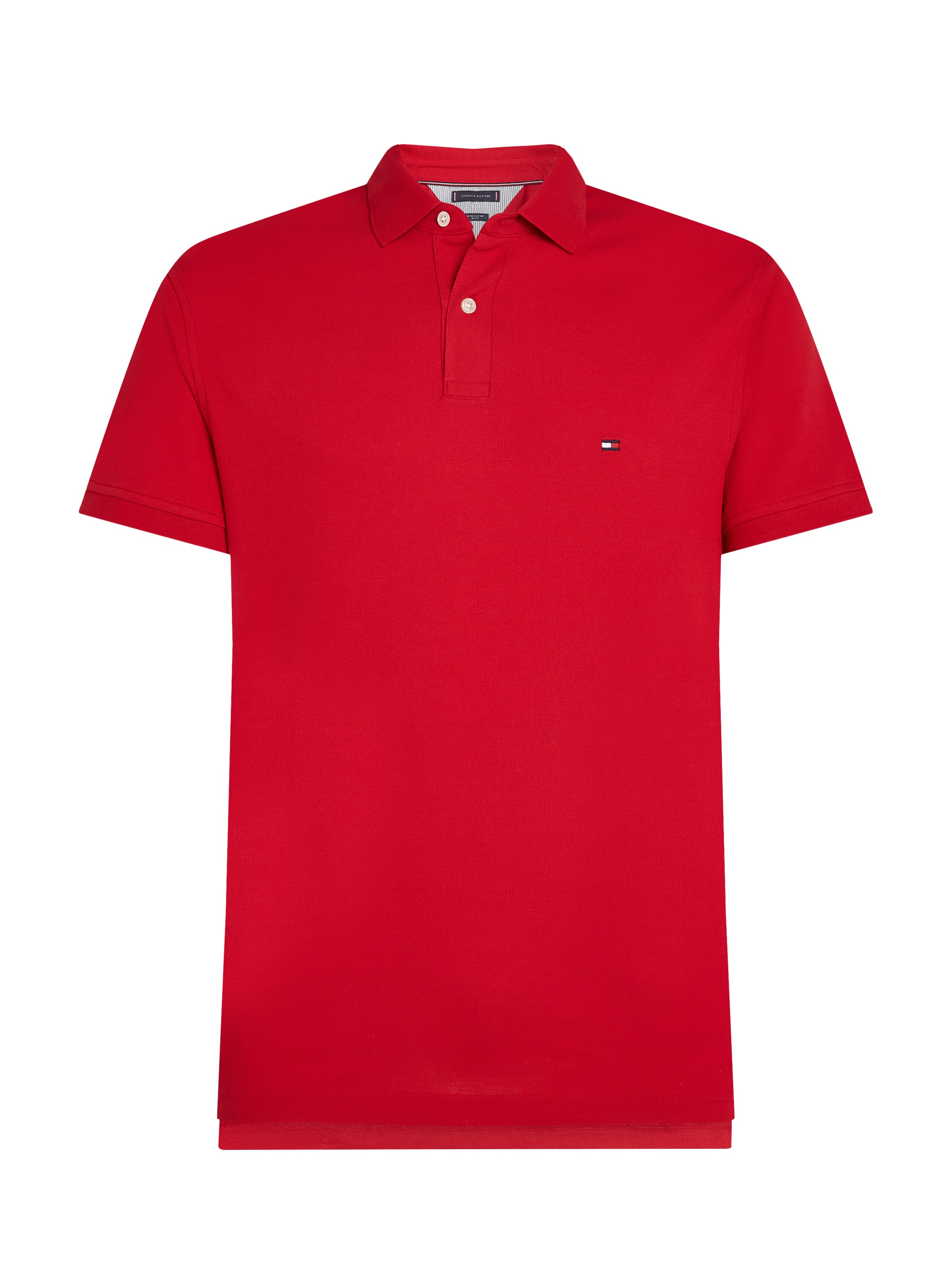 Tommy Hilfiger Poloshirt »1985 SLIM POLO mit Stickerei und Piqué-Qualität«, unifarben, casual, slim fit, Baumwollmix, Polokragen
