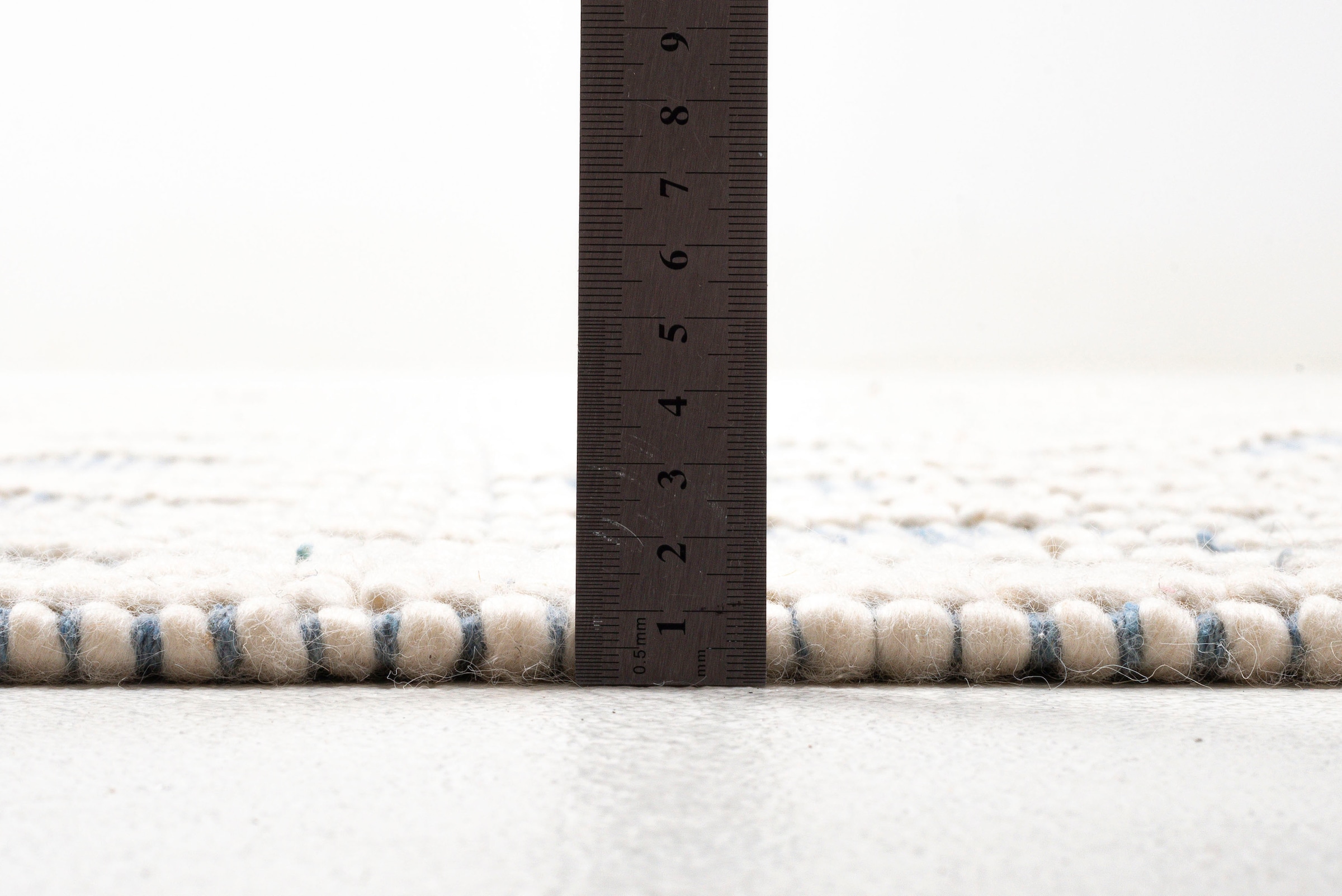 TOM TAILOR HOME Tapis »Colored Macrame« Rond 10 mm Höhe Handweb Teppich, reine Wolle, handgewebt, mit Fransen, Scandi Design