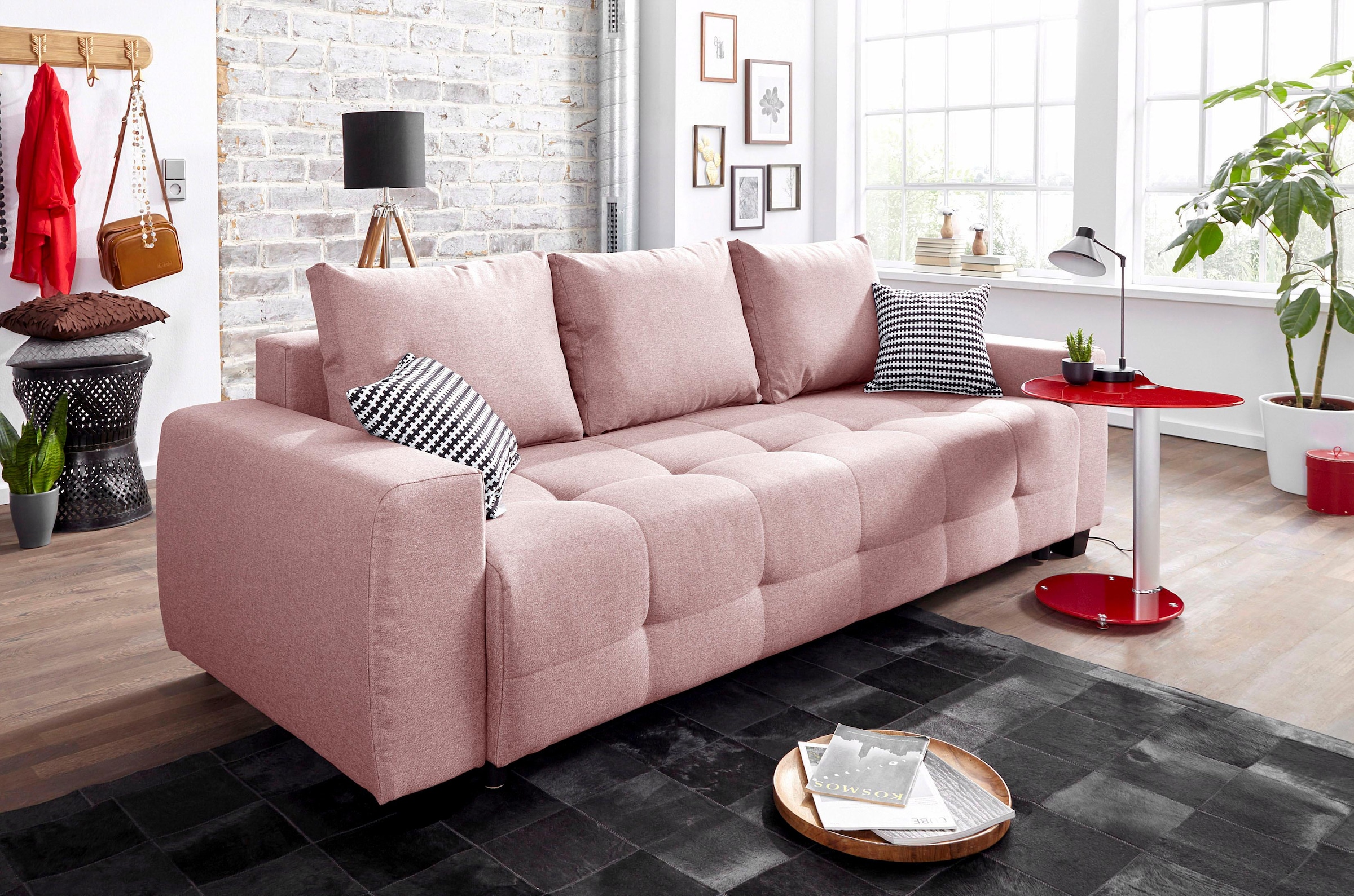 Bettfunktion Schlafsofa loser mit inkl. COLLECTION und AB kaufen Rücken- und »Bella«, Bettkasten, Zierkissen