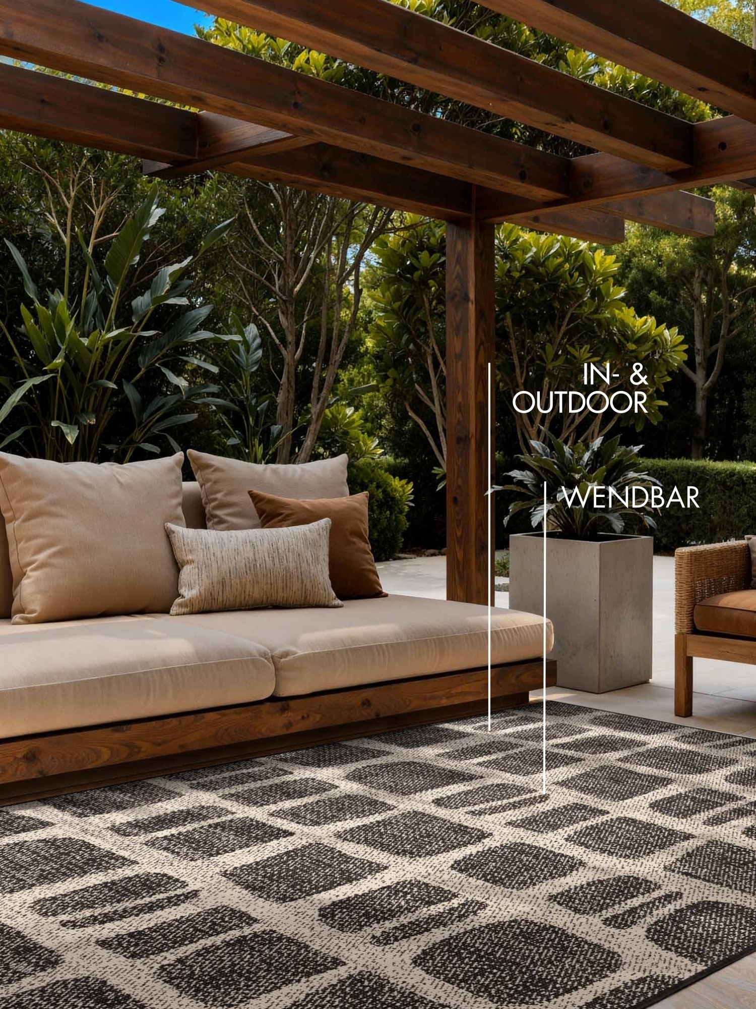 Ted Baker Tapis »Ruskin , Wendeteppich« Rectangulaire 8 mm Höhe Tapis design, résistant aux intempéries, facile d'entretien, moderne, salon, terrasse