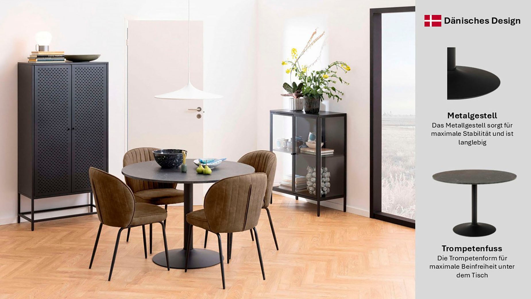 ACTONA GROUP Esstisch »Ibiza, Runder Küchentisch - pflegeleicht, platzsparend & robust« Tisch, Tulpentisch, 1 Stk. tlg. OTTOs Choice, Modernes Design – kratzfest & belastbar bis 100 kg