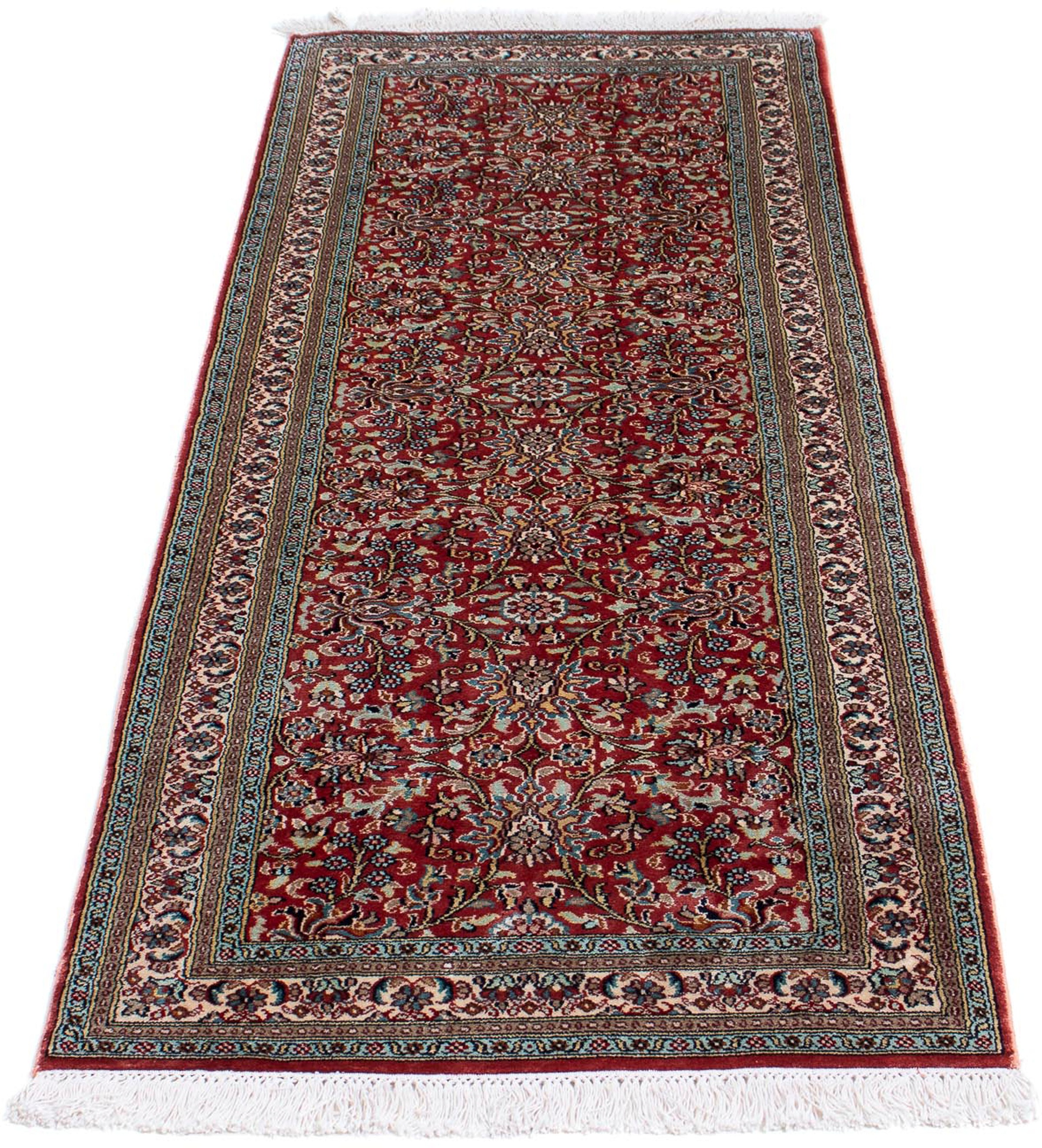 Image of morgenland Seidenteppich »Seiden - Kaschmir Seide - 179 x 64 cm - dunkelrot«, rechteckig, 4 mm Höhe, Wohnzimmer, Handgeknüpft, Einzelstück mit Zertifikat bei Ackermann Versand Schweiz