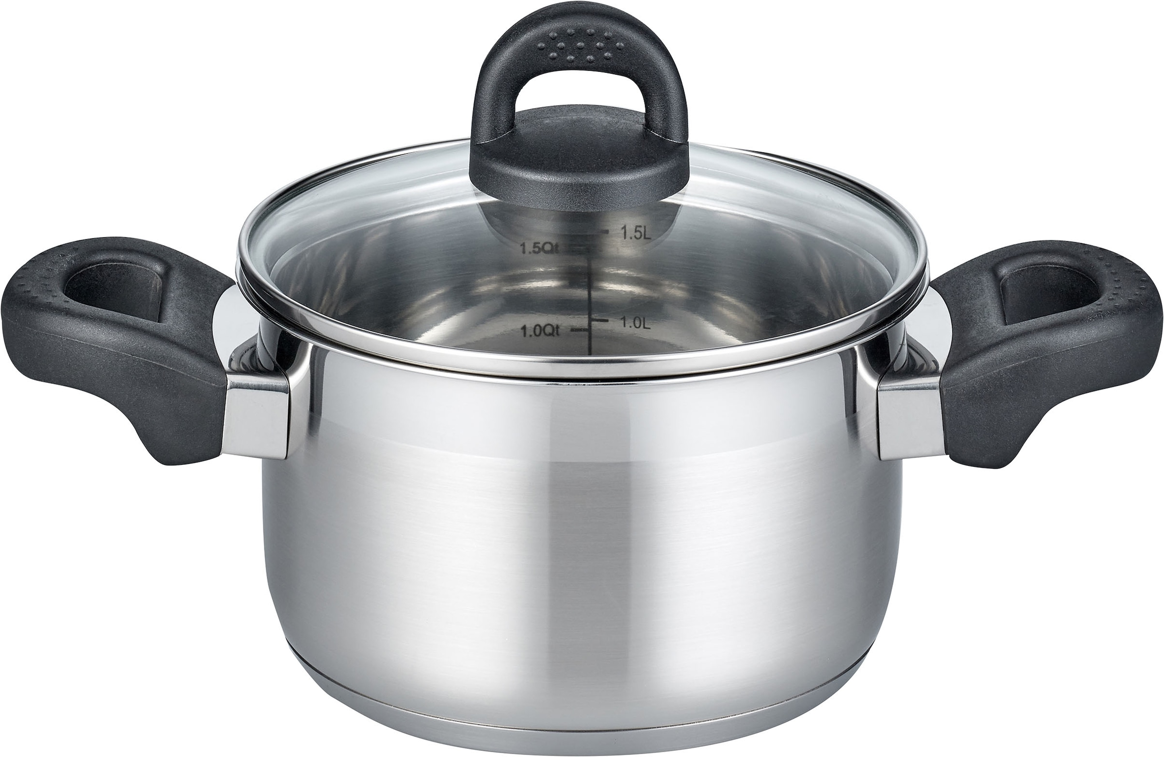 Elo Basic Set de casseroles »Turmalin« Ensemble, je 1 Fleischtopf Ø 16/20/24 cm, 1x Stielkasserolle Ø 16 cm, 7 cuis tlg. Acier inoxydable 18/10