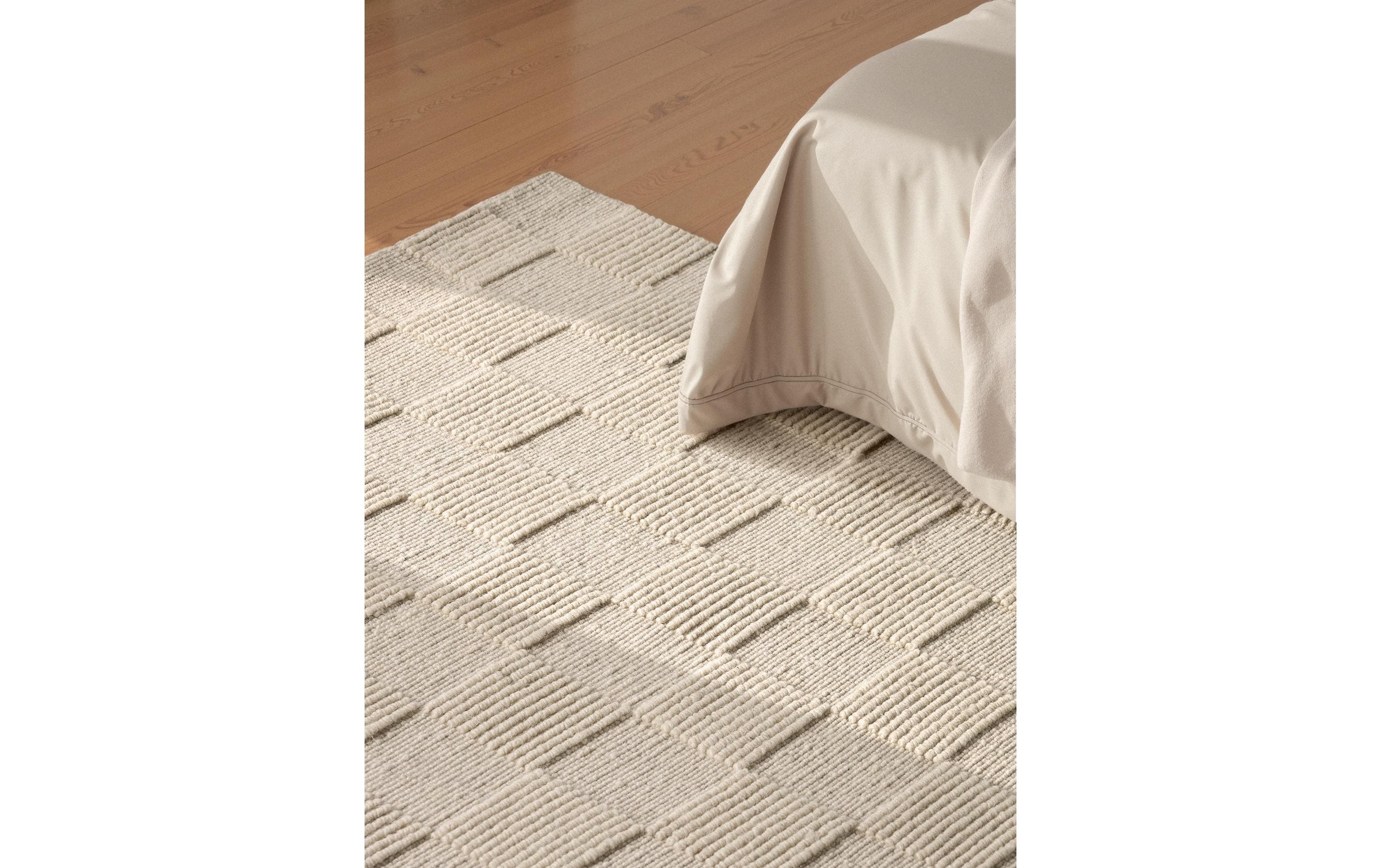 Villeroy & Boch Tapis en laine »Scala« Rectangulaire 10 mm Höhe Handgewebt, Wolle, Kariert, Natur, 3D-Struktur, Karo, Wohnzimmer