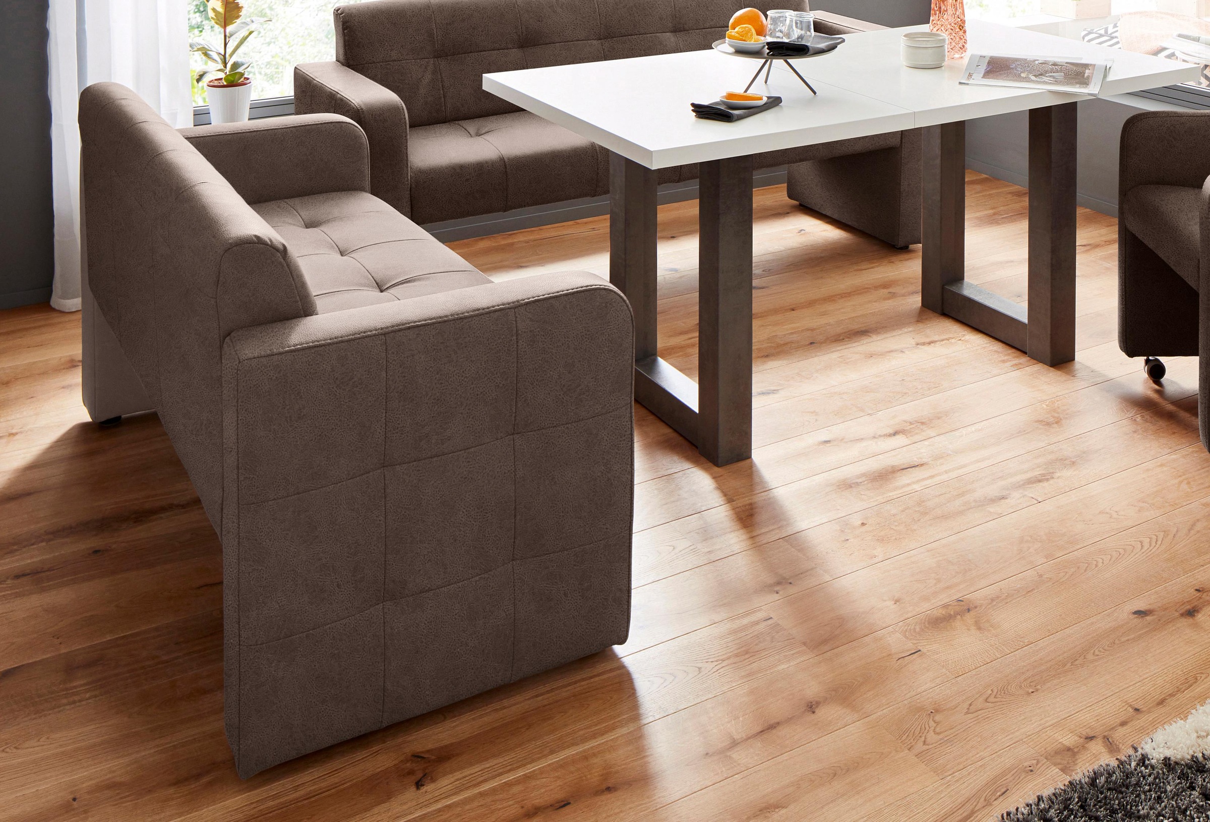 exxpo - sofa fashion Polsterbank »Barista Küchensofa, Sitzhöhe 49cm, kompakte Stellmasse«, Frei im Raum stellbar