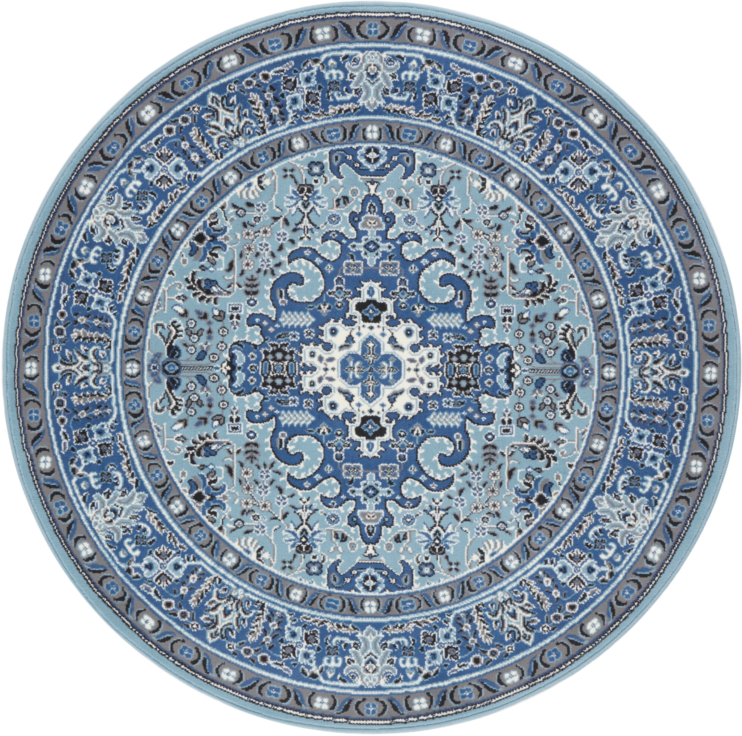 HANSE Home Teppich »Skazar Isfahan« rund 9 mm Höhe Kurzflor, Orient, Teppich, Vintage, Esszimmer, Wohnzimmer, Flur