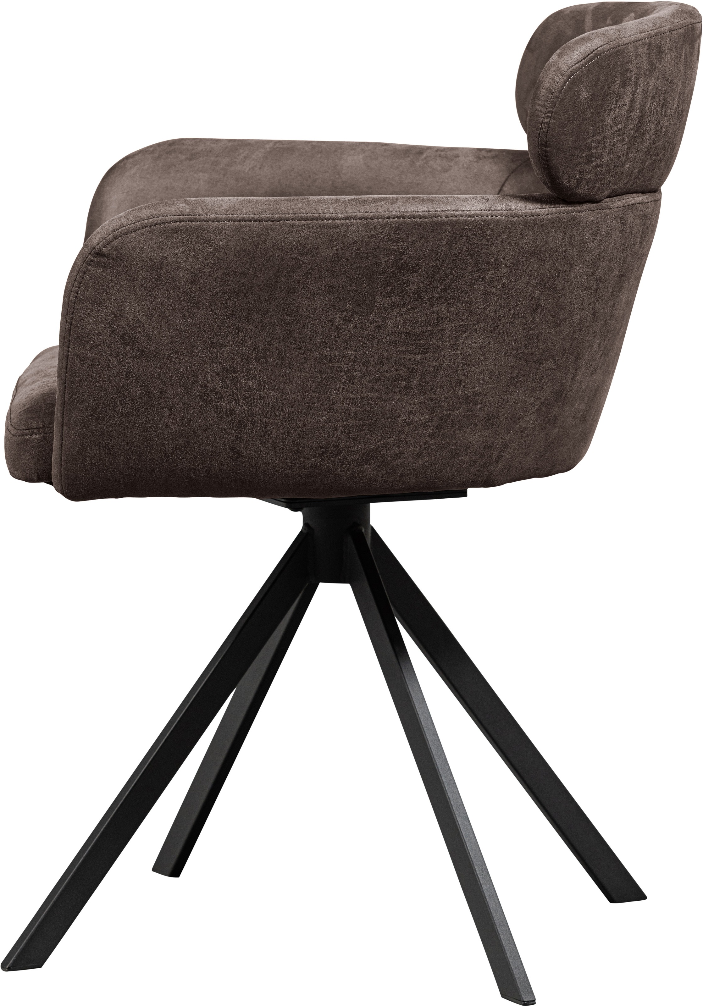 WOOOD Chaise de salle à manger »Fenne aus Kunstleder mit Drehgestell aus Metall H 80 x B 58 cm« (Ensemble) 2 cuis(Set, 2 pcs) Haute résistance à l'usure, largeur 58 cm