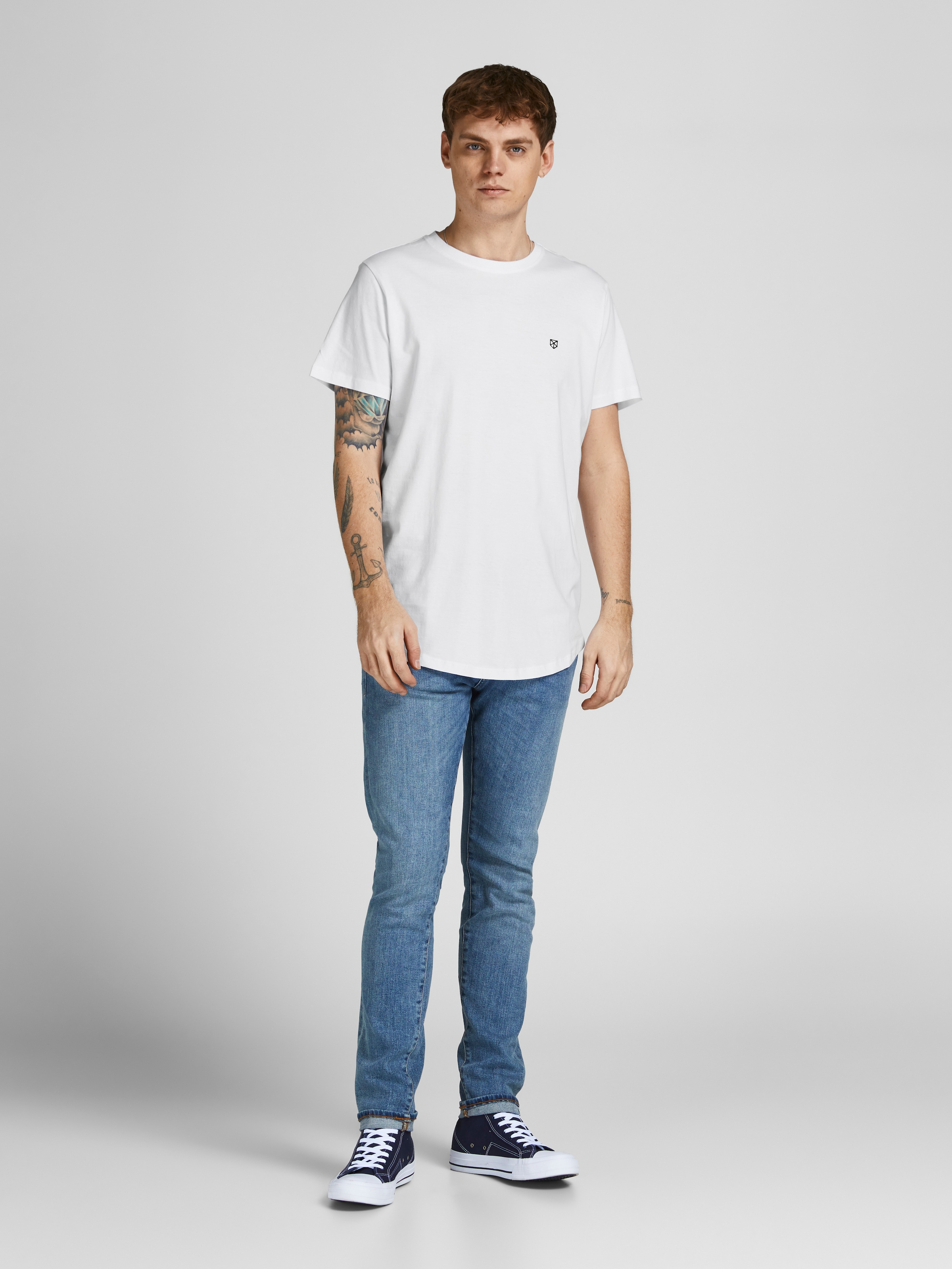 Jack & Jones Shirt à col rond »JPRBLABRODY im 5er-Pack, mit Logodruck, Rundhals und atmungsaktiv«, 5 cuis Rundhals, normal, Baumwolle
