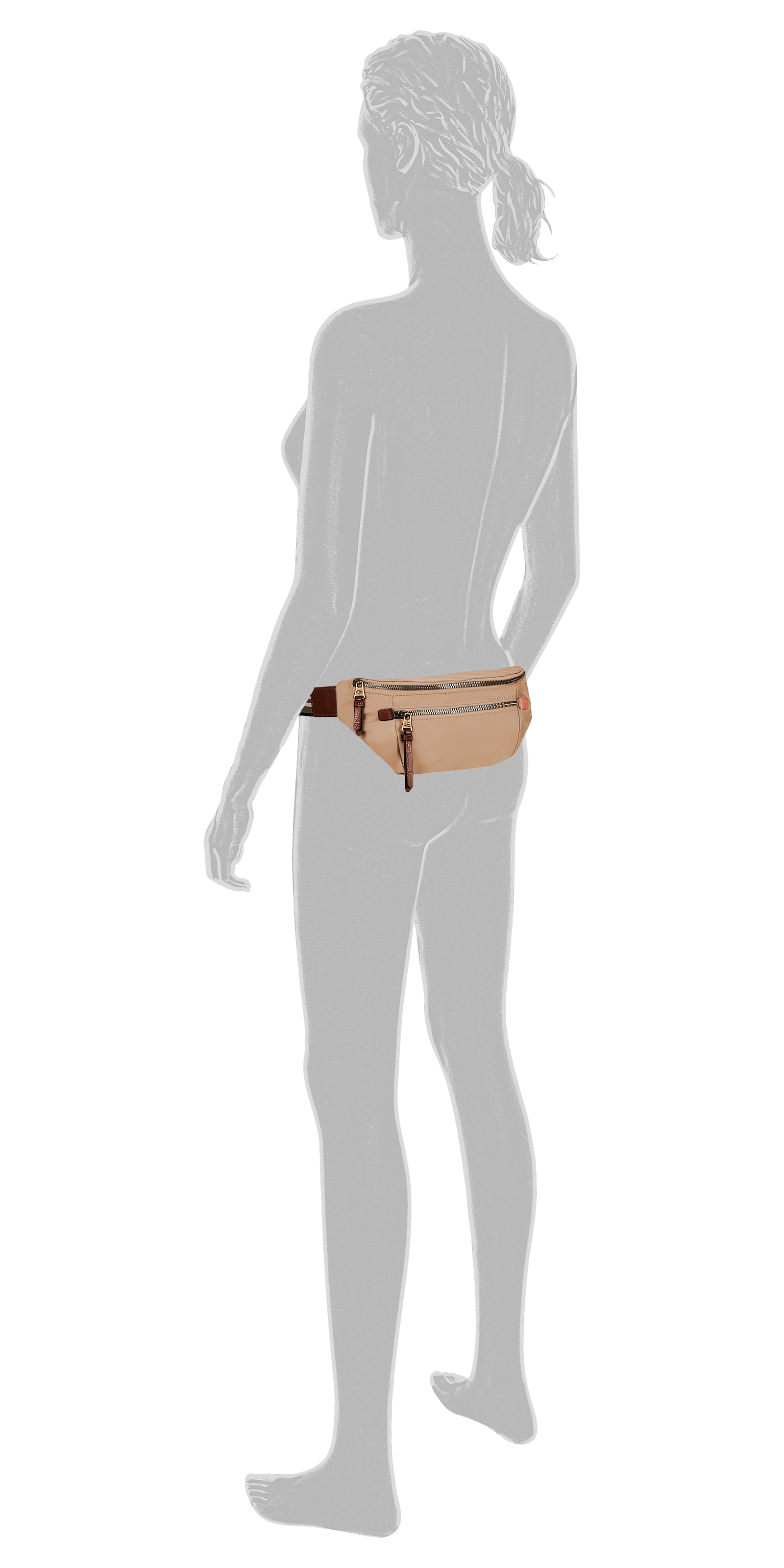 camel active Bauchtasche »Bari« aus hochwertigem matten Nylon mit gestreiftem Gewebeband