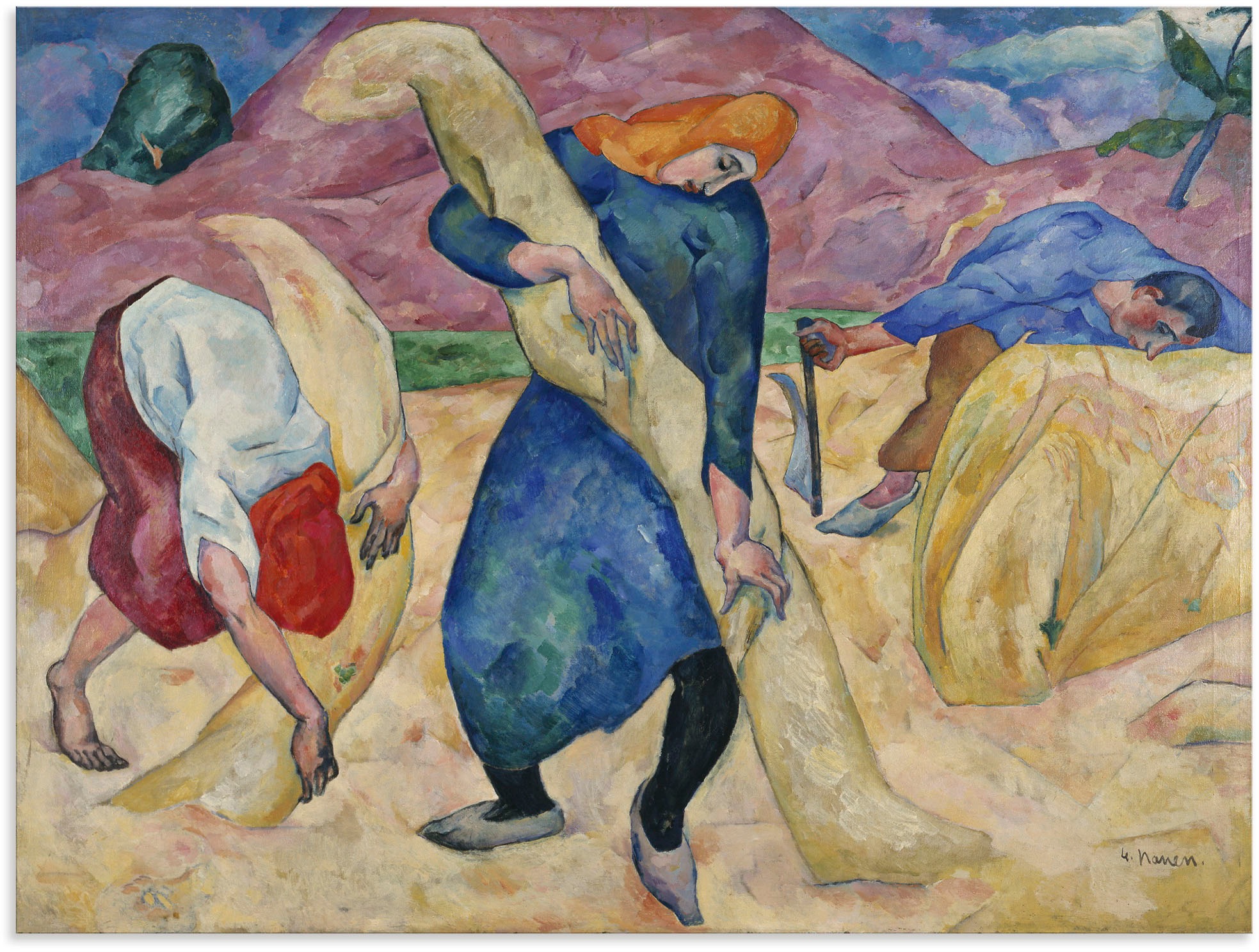 Image of Artland Wandbild »Ernte. 1913«, Bilder von Berufen, (1 St.), in vielen Grössen & Produktarten - Alubild / Outdoorbild für den Aussenbereich, Leinwandbild, Poster, Wandaufkleber / Wandtattoo auch für Badezimmer geeignet bei Ackermann Versand Schweiz