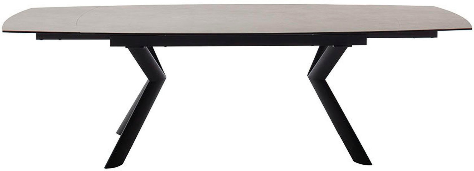 MCA furniture Esstisch »OSSANA Vierfusstisch 180-260 cm«, (Einzelstück), Keramik,Metall,Stirnauszug,ausziehbar,Tischplatte 13 mm,8-10 Personen