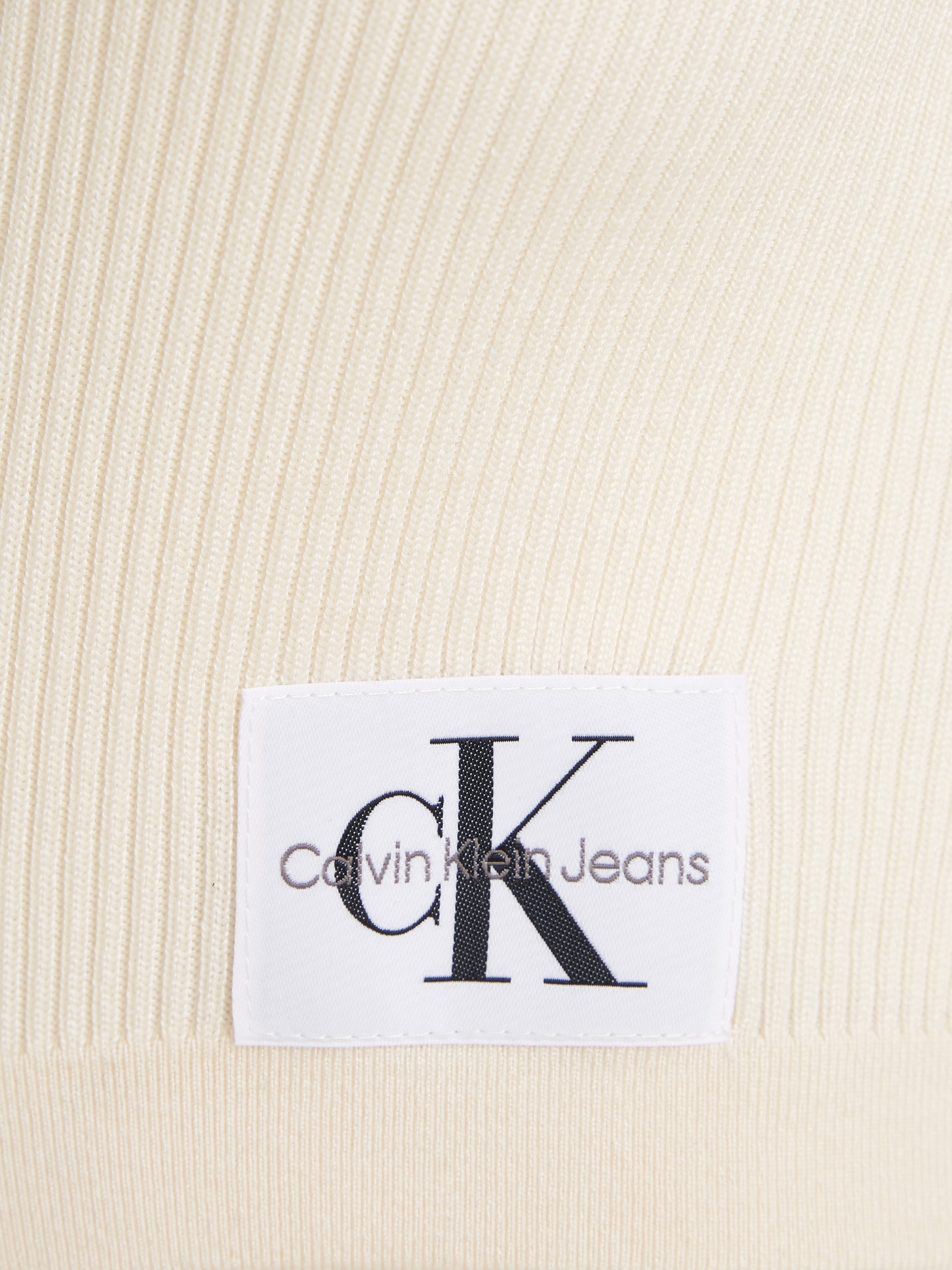 Calvin Klein Jeans V-Ausschnitt-Pullover »LABEL TIGHT CROP V-NECK SWEATER«