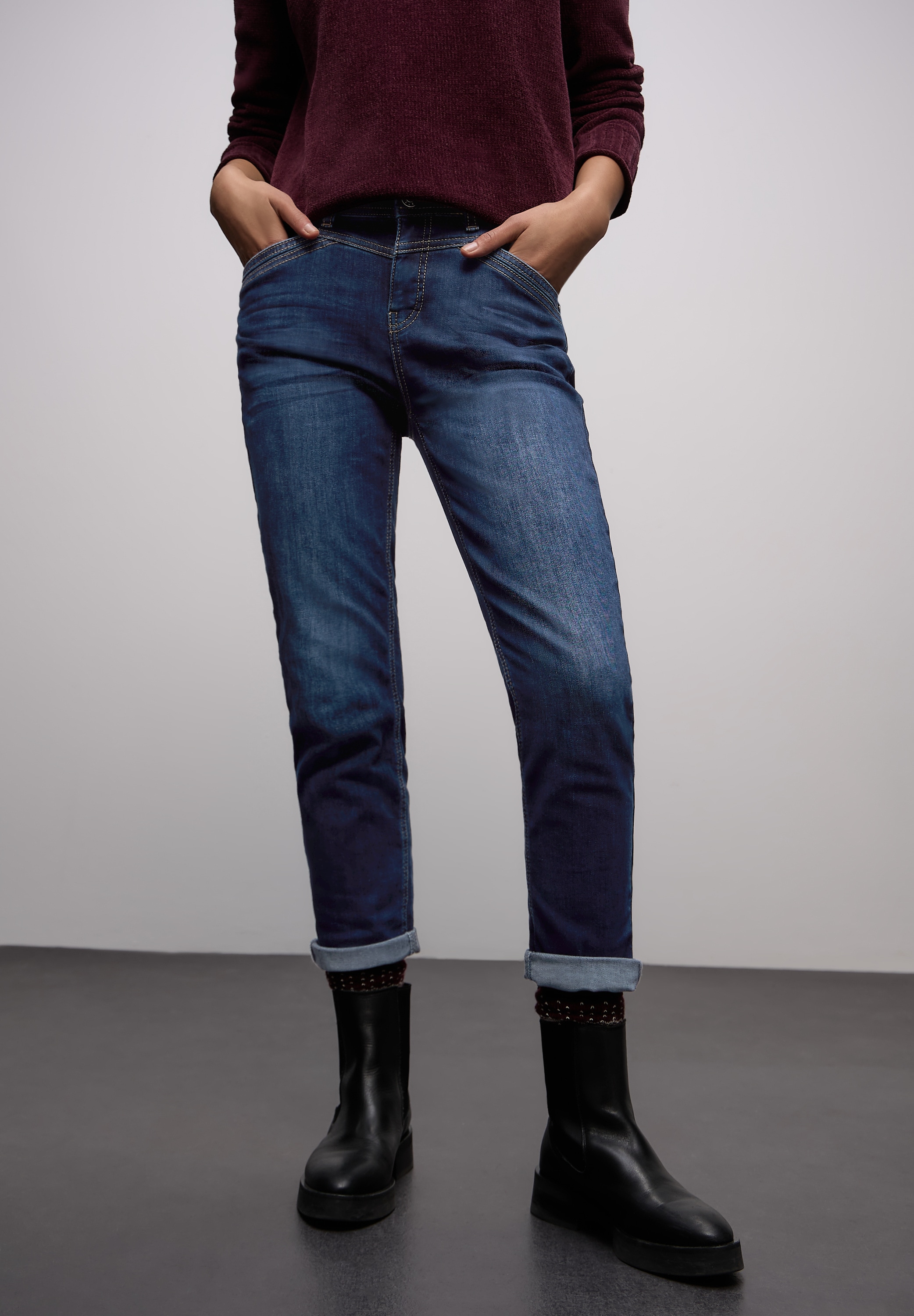 Image of STREET ONE 5-Pocket-Jeans "Style BOYFRIEND" mit Stretch