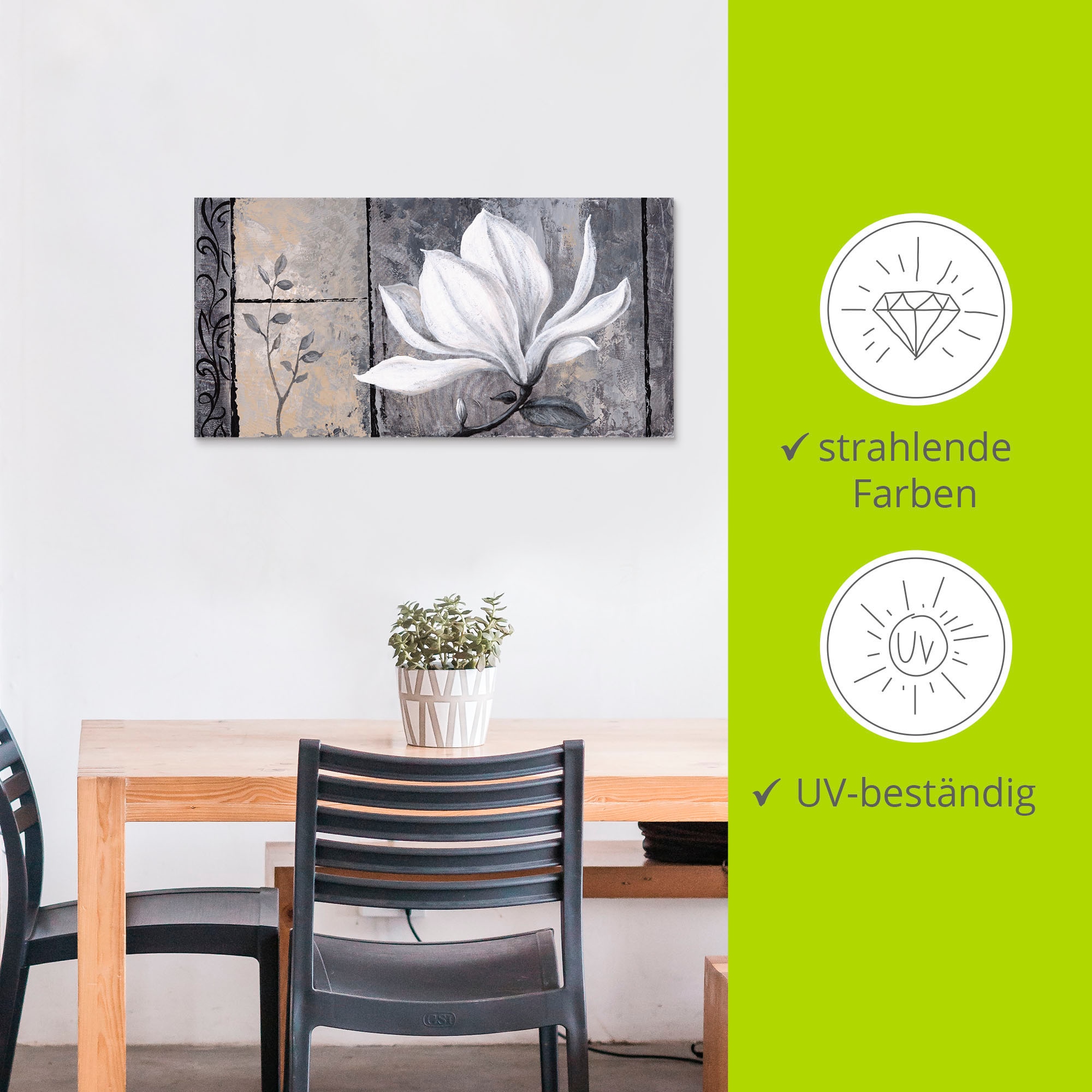 Artland Wandbild »Klassische Magnolie«, Blumen, (1 St.), als Alubild, Outdoorbild, Leinwandbild, Poster, Wandaufkleber