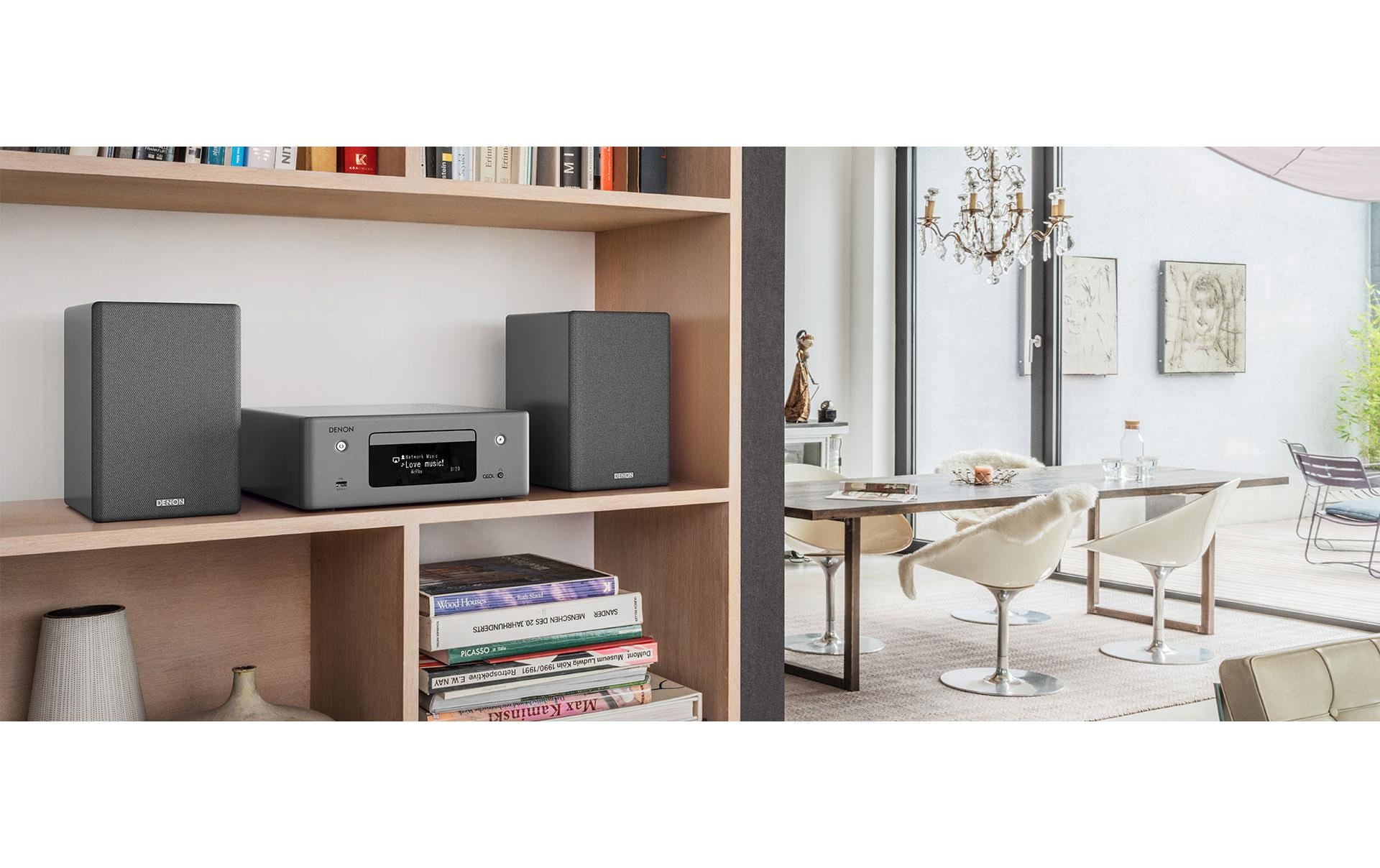 Denon Stereoanlage »CEOL N10 Weiss«, (CD-Bluetooth-WLAN AM-Tuner-FM-Tuner-Internetradio)