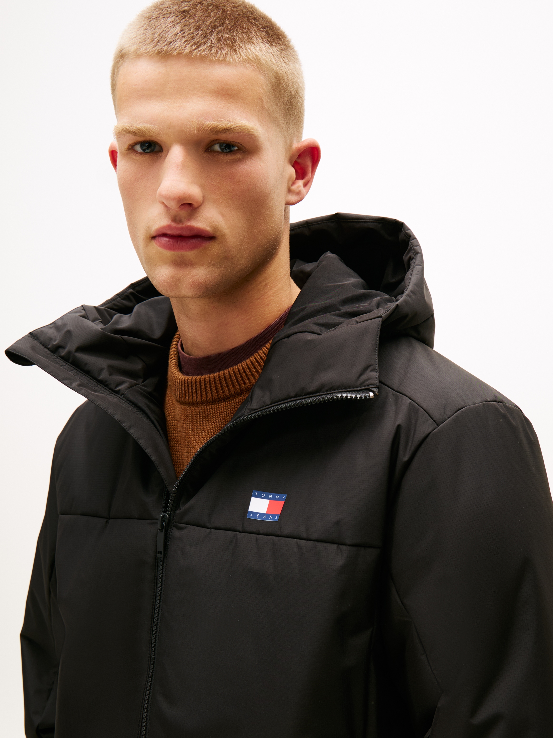 Tommy Jeans Veste d'extérieur mit Kapuze Freizeitjacke, Übergangsjacke, Regular Fit, Kapuze