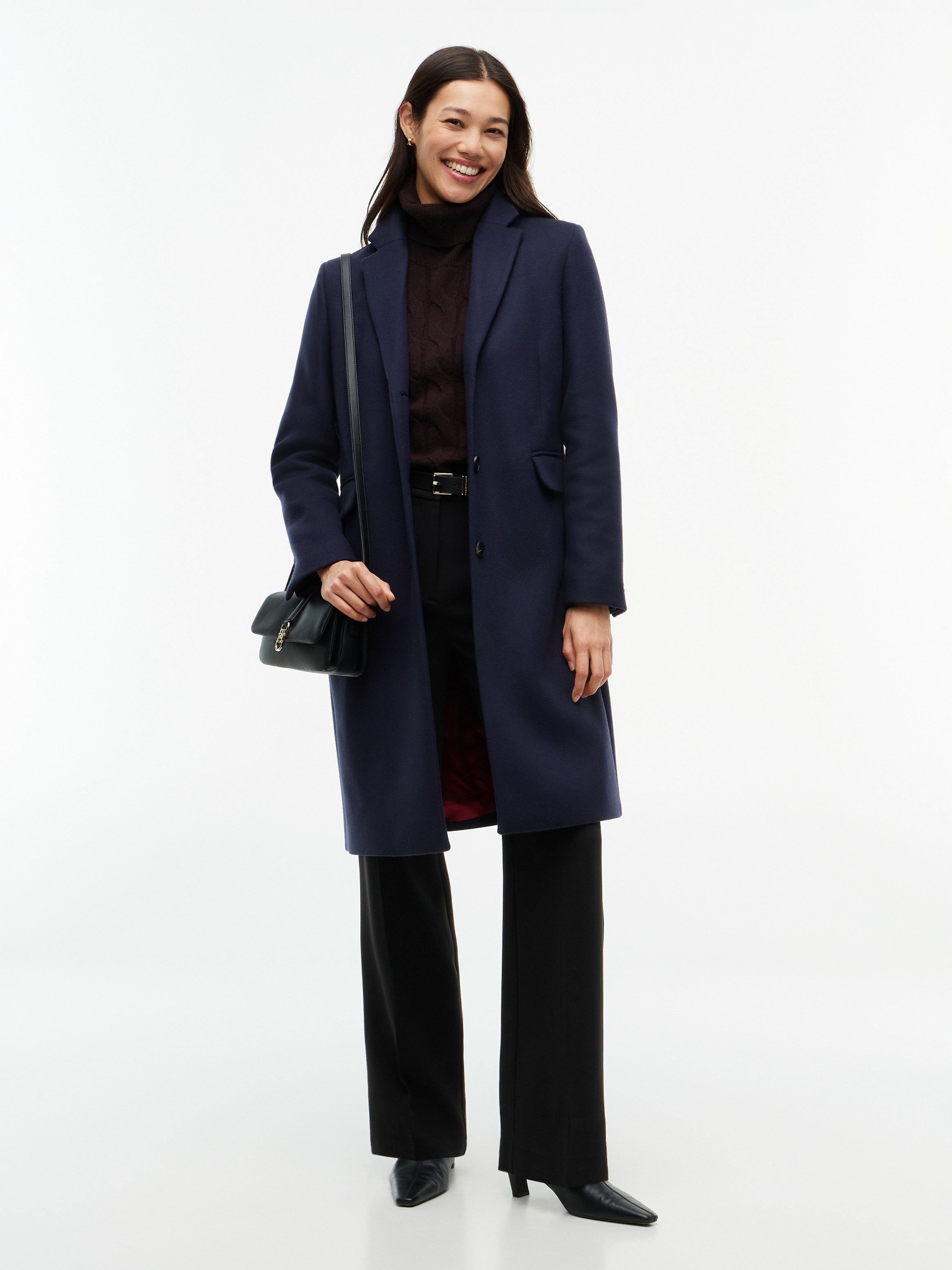 Tommy Hilfiger Kurzmantel »WOOL CLASSIC SB COAT« Materialmix, mit Wolle, auch in grossen Grössen