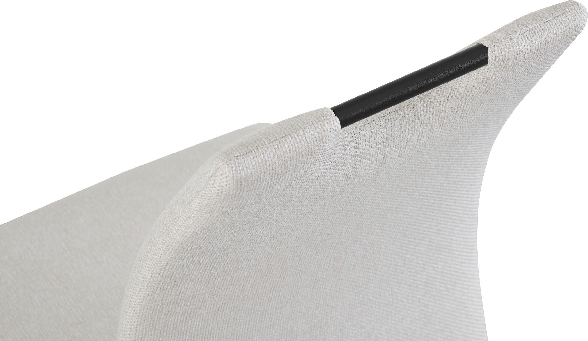 Home affaire Esszimmerstuhl »KANATA, 2er Set, mit Metallgestell in matt schwarz« (Set) 2 Stk.in verschiedenen Farben, Belsatbarkeit pro Stuhl 120 kg, mit Griffloch