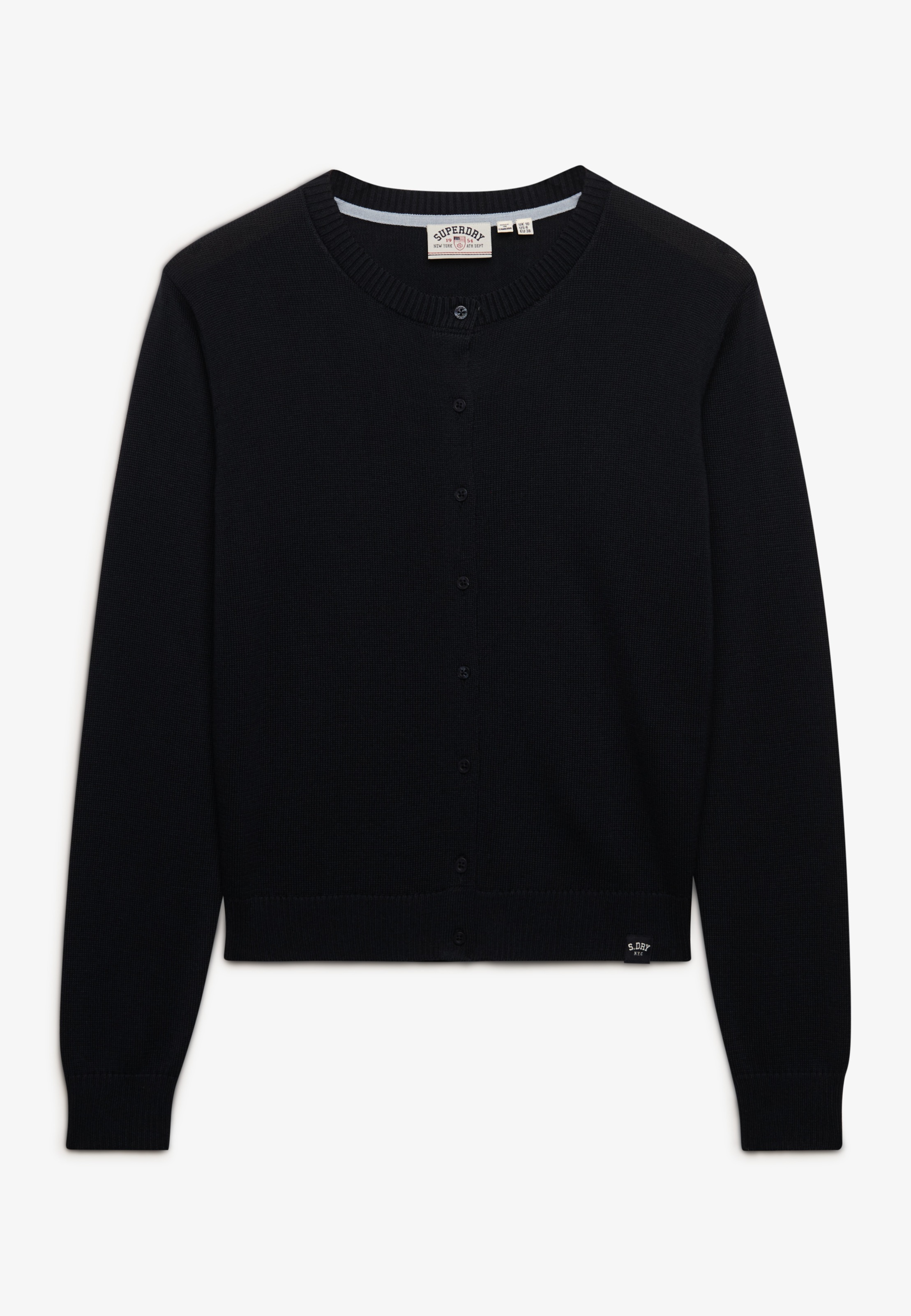 Superdry Strickjacke »ESSENTIAL SLOUCHY CREW CARDI« Baumwollmischung