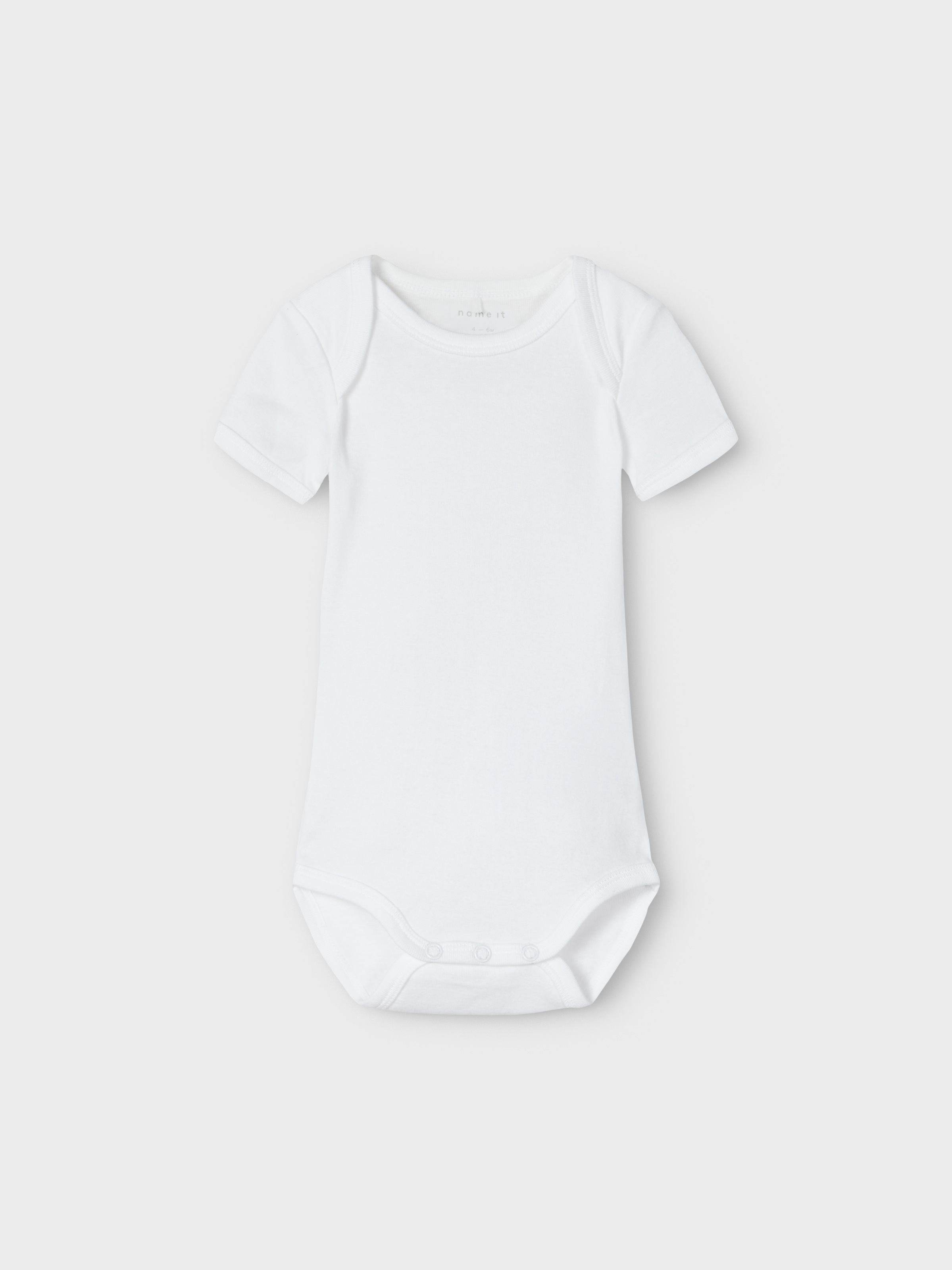 Image of Name It Body "NBNBODY 3P SS SOLID WHITE 4 NOOS" Packung, 3
