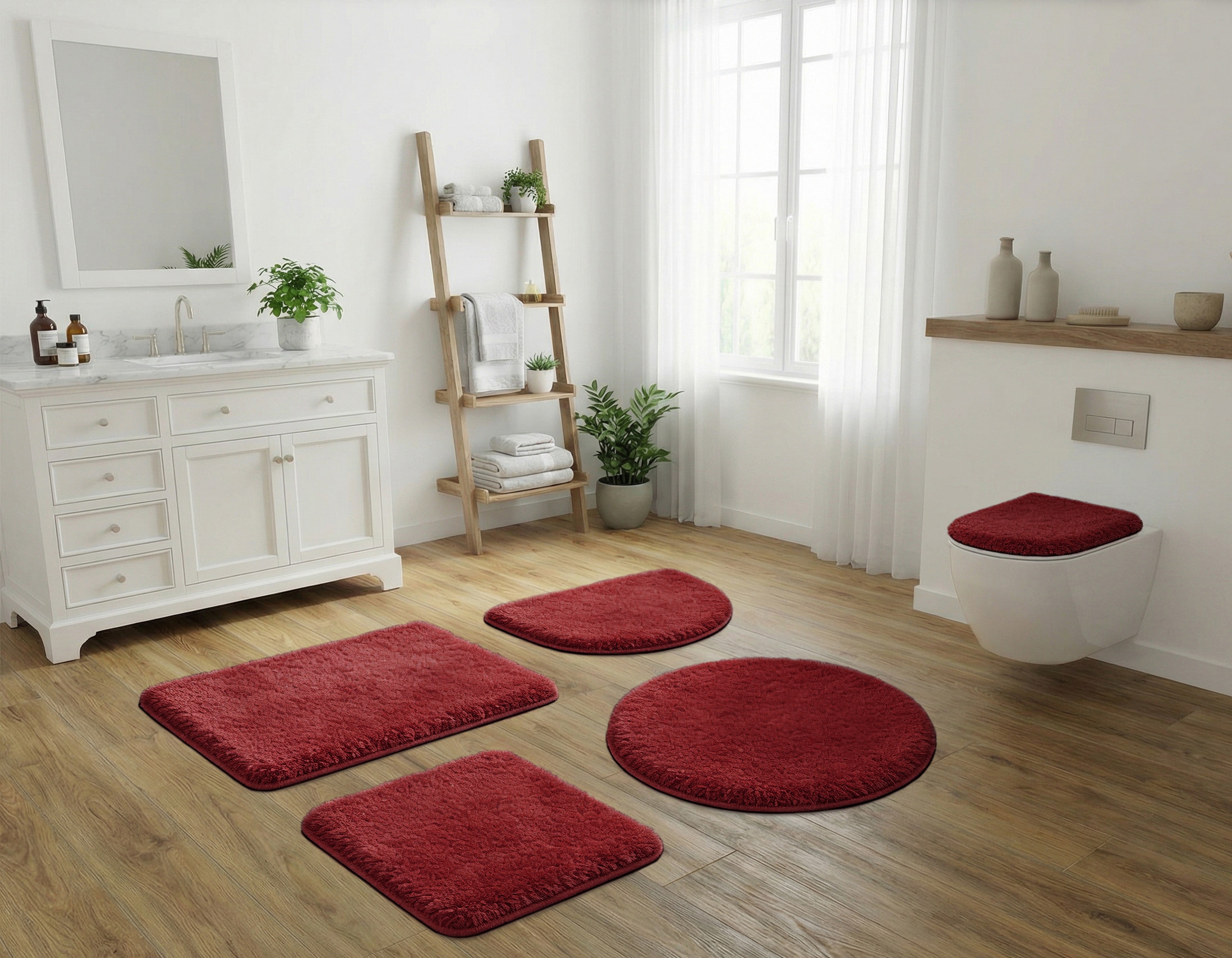 GOODproduct Tapis de bain »Sanremo, Badvorleger, Badezimmer Teppich, sehr weich« Höhe 30 mm Badteppich, unifarben, rechteckig, rund & als 3-tlg. Set erhältlich