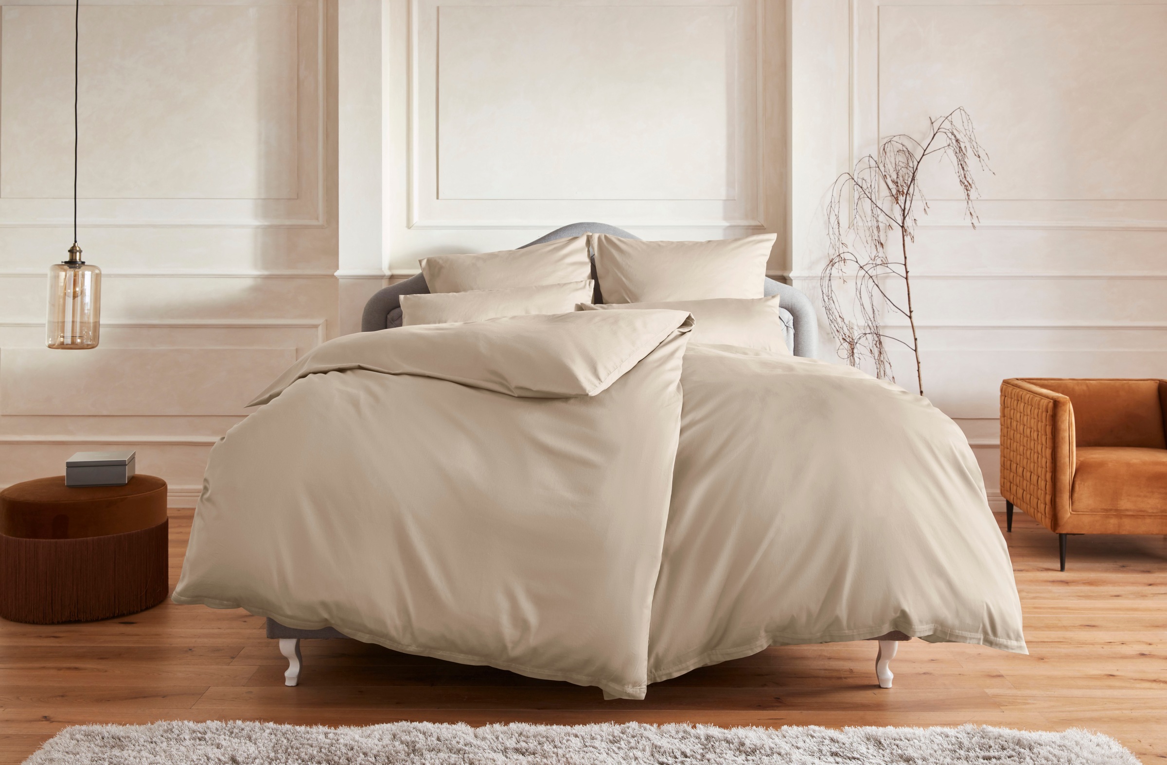 Image of GOODproduct Bettwäsche "Mila in 135x200, 155x220 oder 200x200 cm" 2 Mako-Satin, Bettwäsche aus Baumwolle, unifarbene Bettwäsche