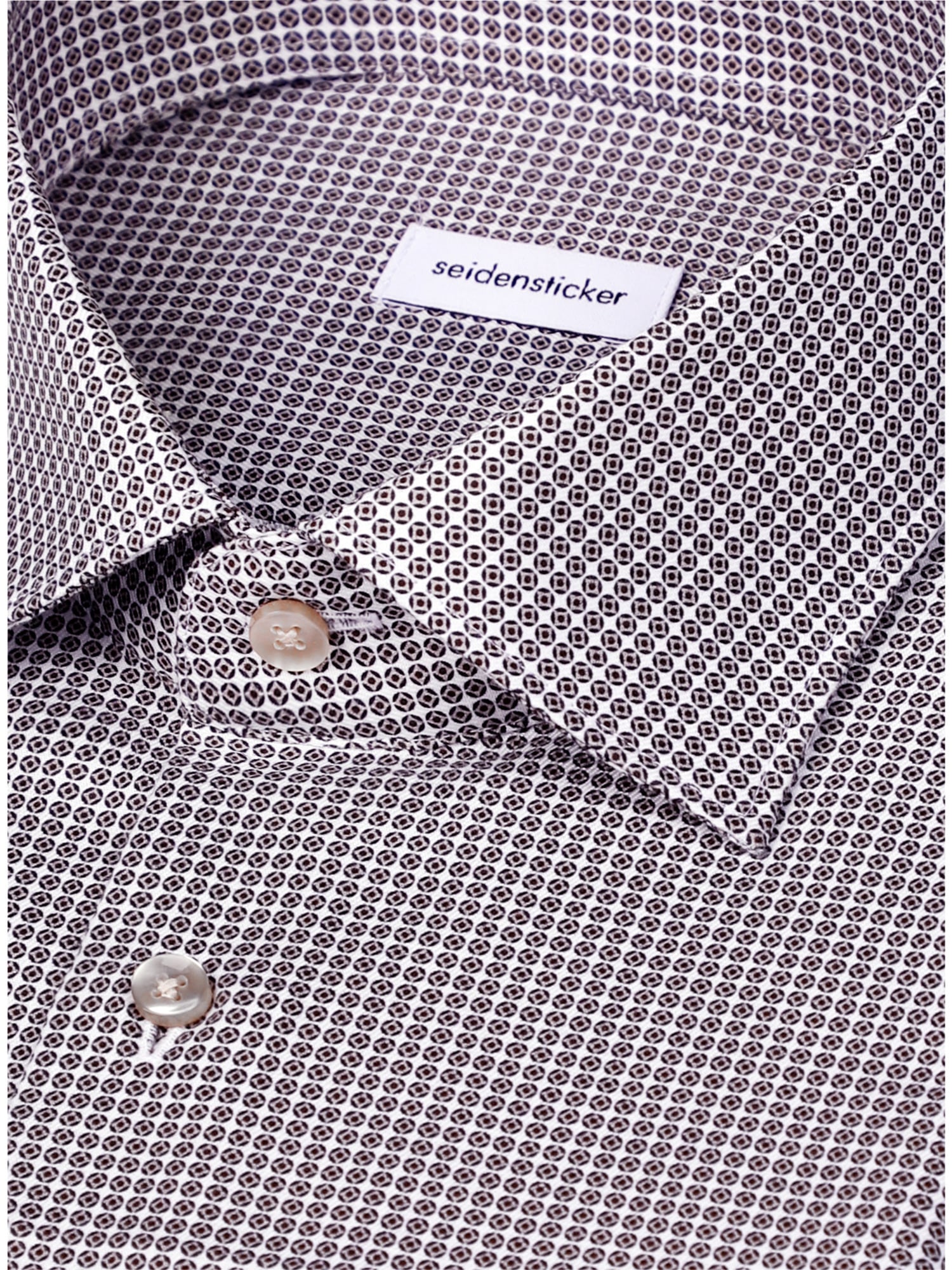 seidensticker Businesshemd »Schwarze Rose« Regular 1/2 Kentkragen Druck