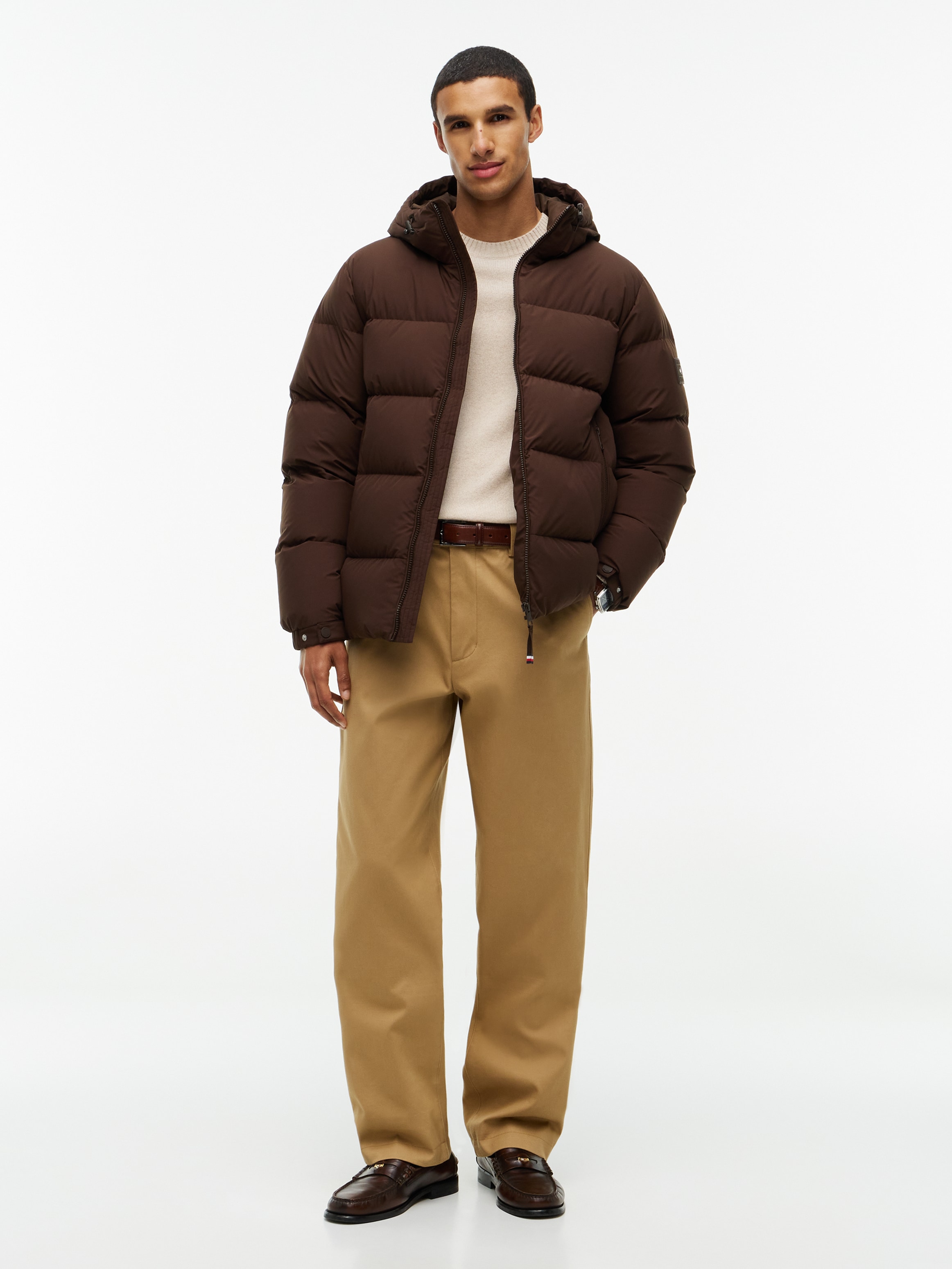 Tommy Hilfiger Doudoune »DOWN HOODED PUFFER JKT« avec capuche avec écusson logo, avec capuche, avec rembourrage en duvet