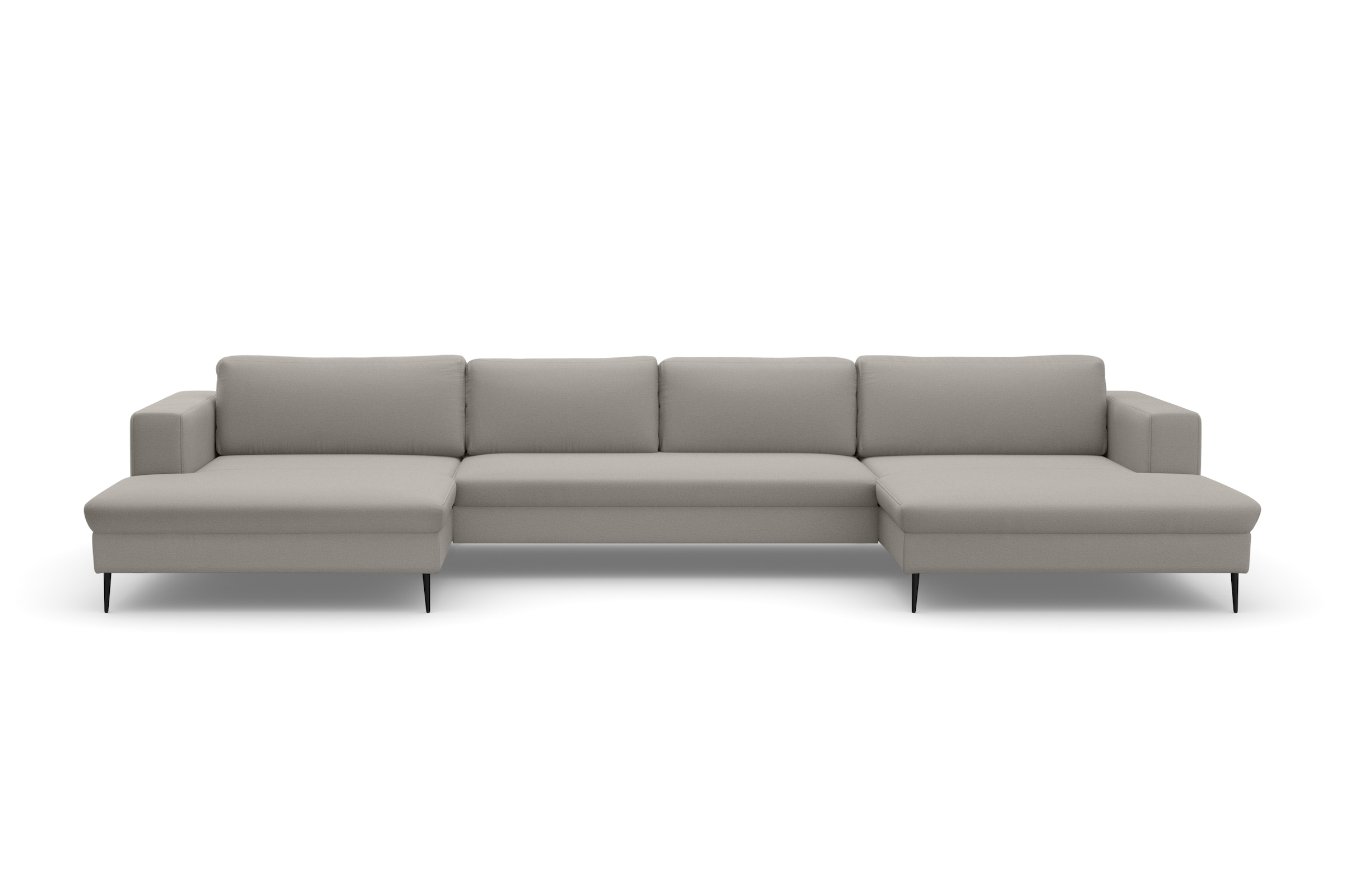 DOMO collection Wohnlandschaft »Modica U-Form«, XXL, in moderner Optik mit, 2 grosszügigen Recamieren, auch in Cord