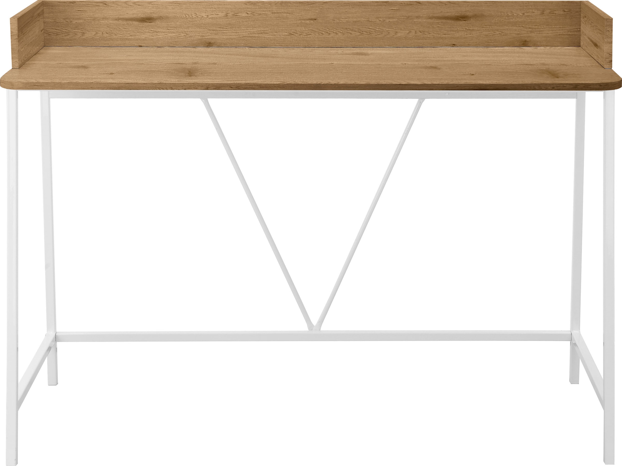 INOSIGN Schreibtisch »Jullian«, (1 St.), weisses Gestell aus Metall, Breite 120 cm