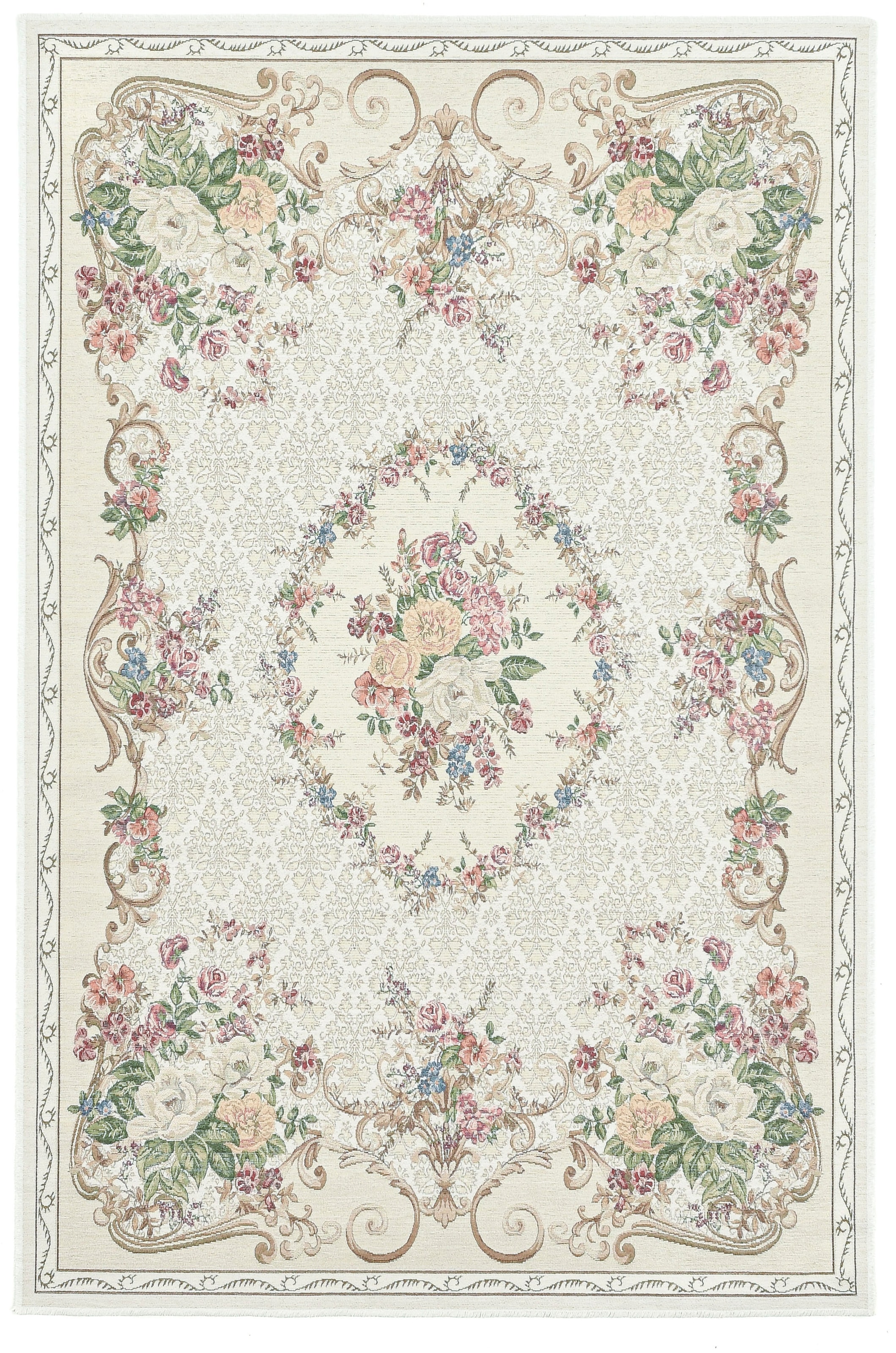 THEKO Teppich »Flomi Floral«, rechteckig, gewebt, Blumen Design, ideal im Wohnzimmer & Schlafzimmer