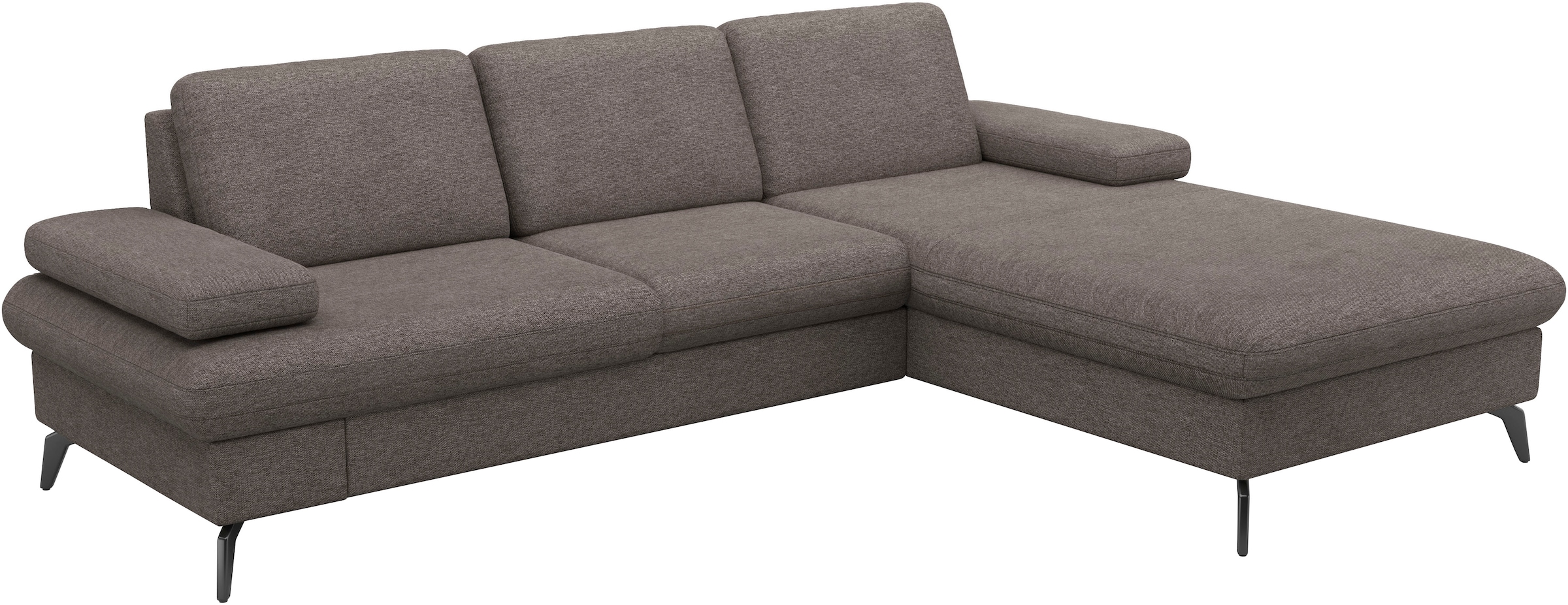 sit&more Canapé d'angle »Morris Jubi L-Form, B: 247 cm« mit Armteilfunktion & 1 Zierkissen, optional Bettfunktion