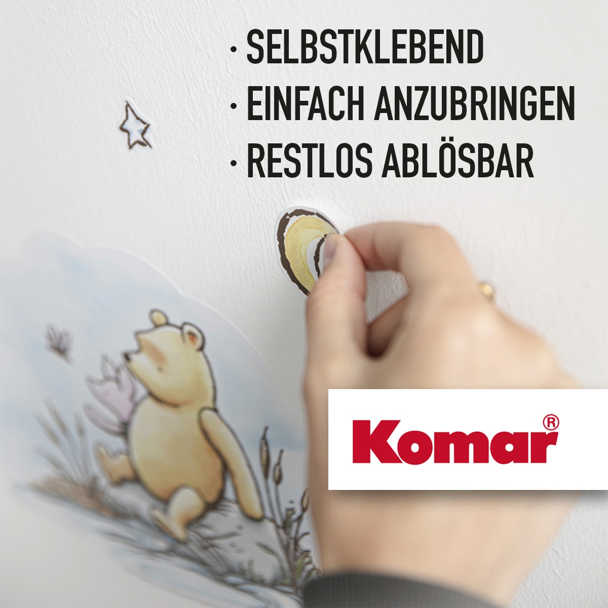 Komar Wandtattoo »Mickey Counting Sheeps - Grösse 50 x 70 cm«, (15 St.), selbstklebend, Wandsticker, Kinderzimmer