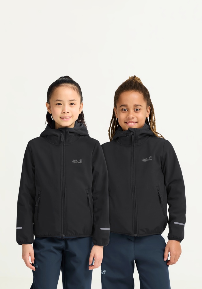 Jack Wolfskin Veste softshell »FOURWINDS JKT K« déperlant, coupe-vent, avec fermeture éclair