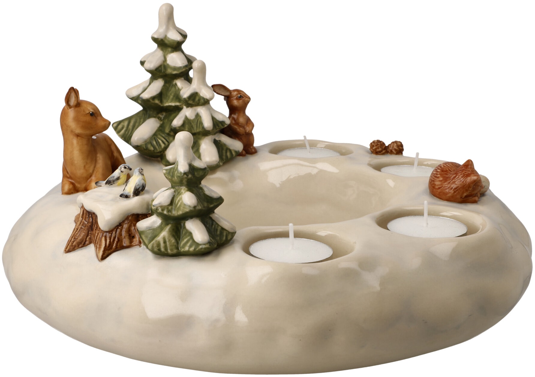 Goebel Adventsleuchter »Winterwald, Weihnachtsdeko« Adventskranz, Steingut