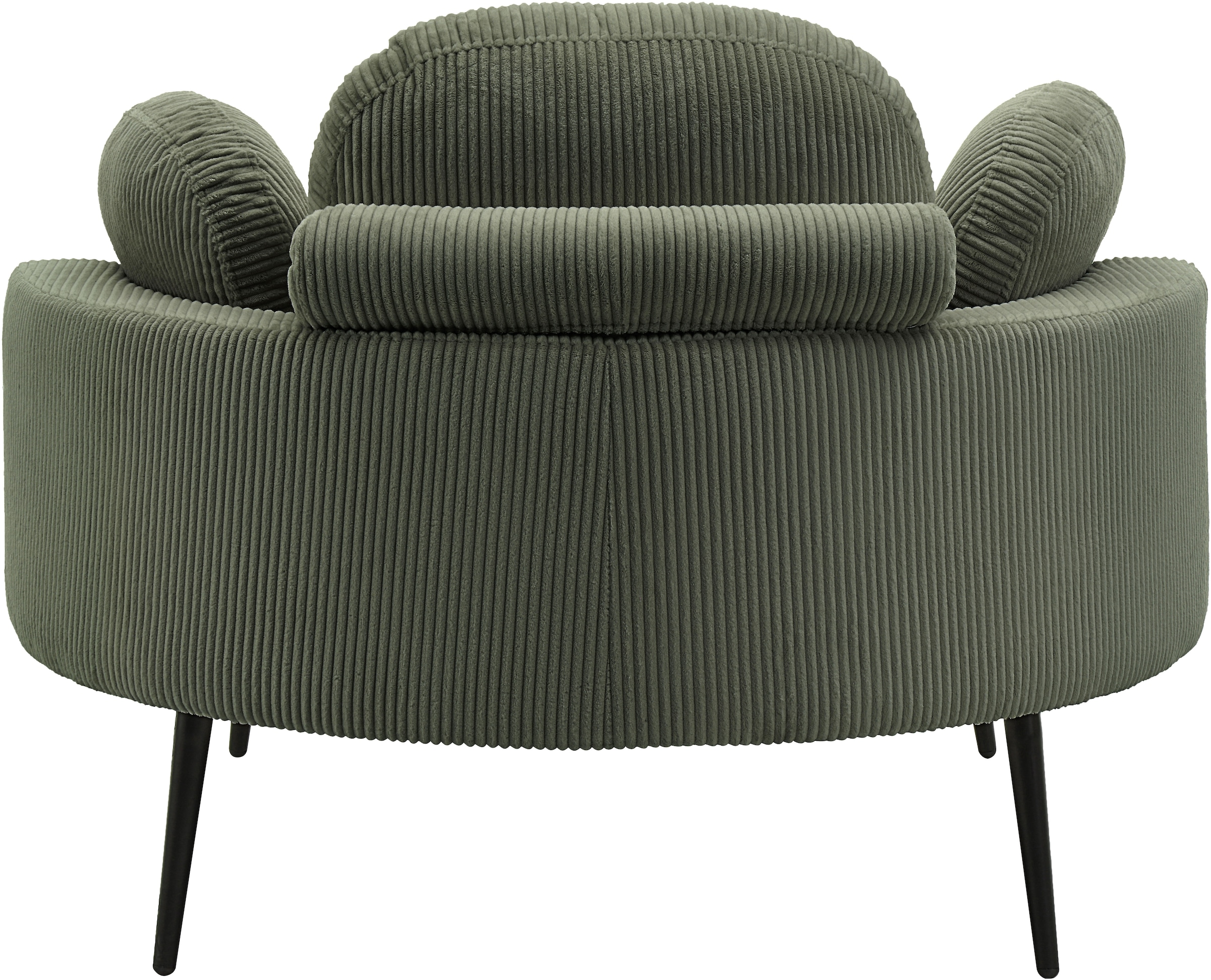 GOODproduct Canapé 2 places »Riko Sessel, B: 110 cm, Sitzhöhe: 44 cm« XXL- Sessel, mit Stauraumhocker, Rückenstütze & 4 Zierkissen