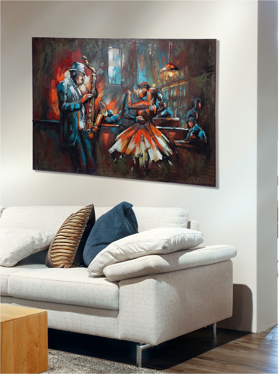 Image of GILDE Metallbild "Bild rechteckig Bartime" Menschen 1 Stk. tlg.