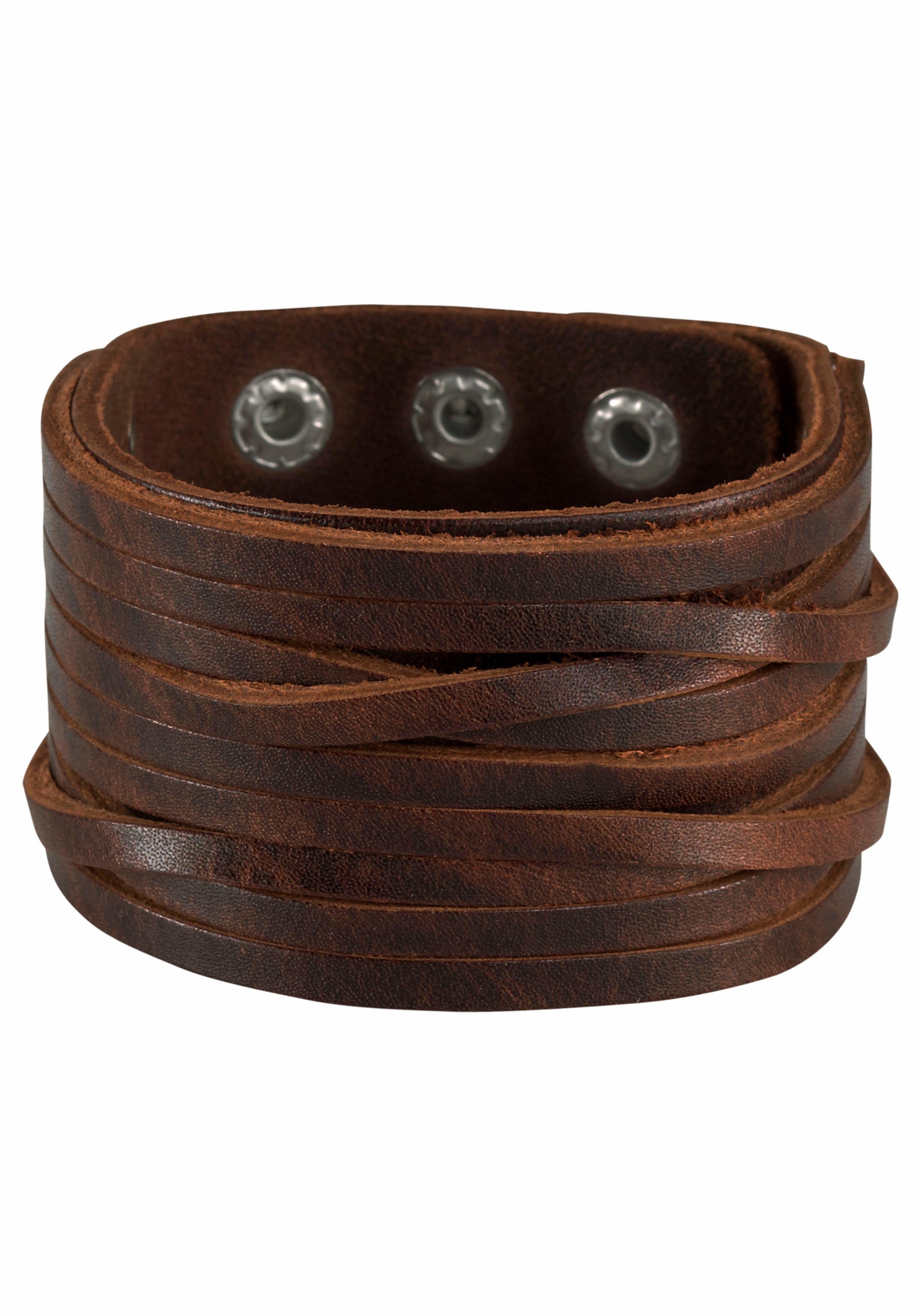 Lederarmband »mit Druckknöpfen«
